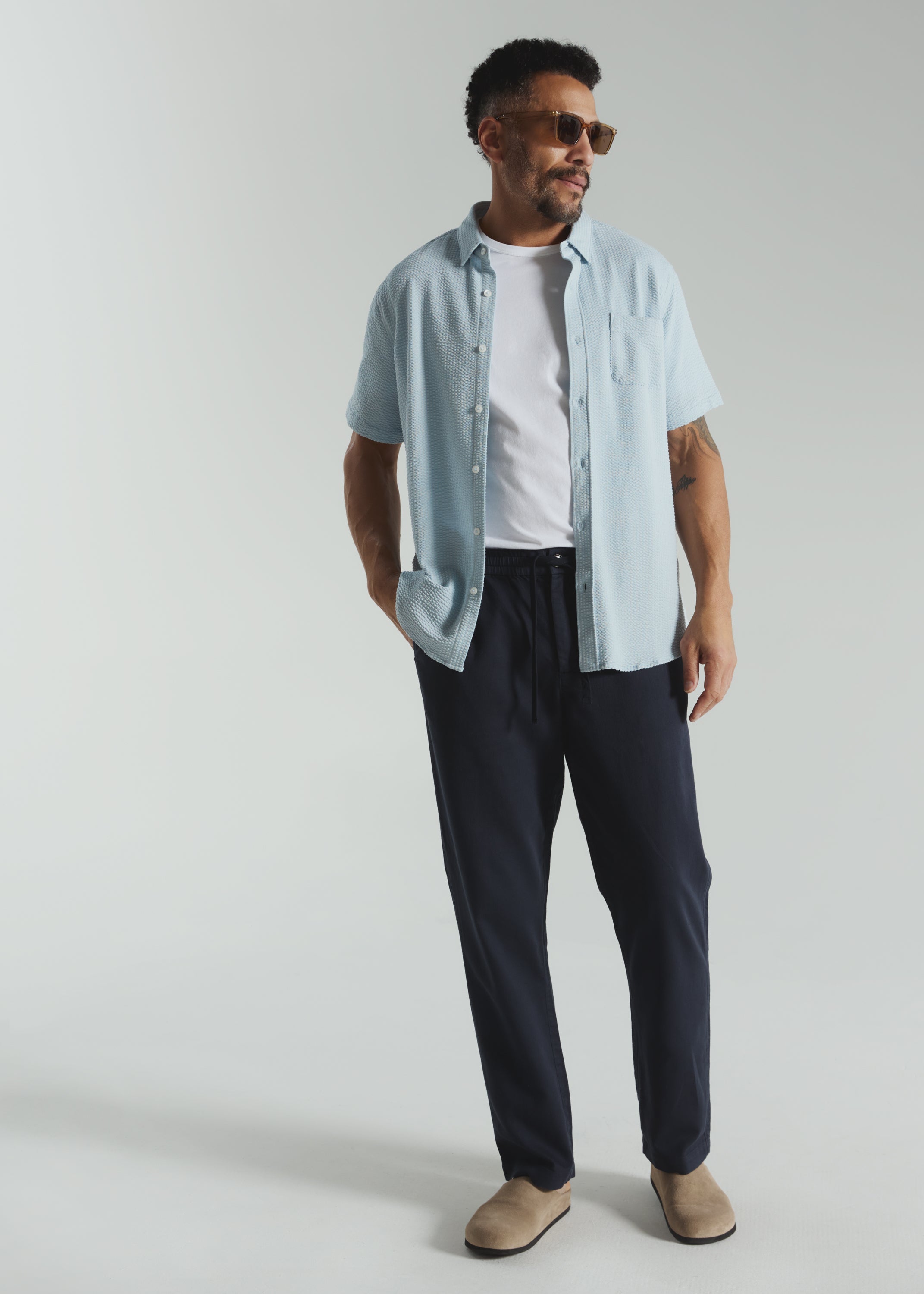 Laguna Linen Pull-On Pant Navy