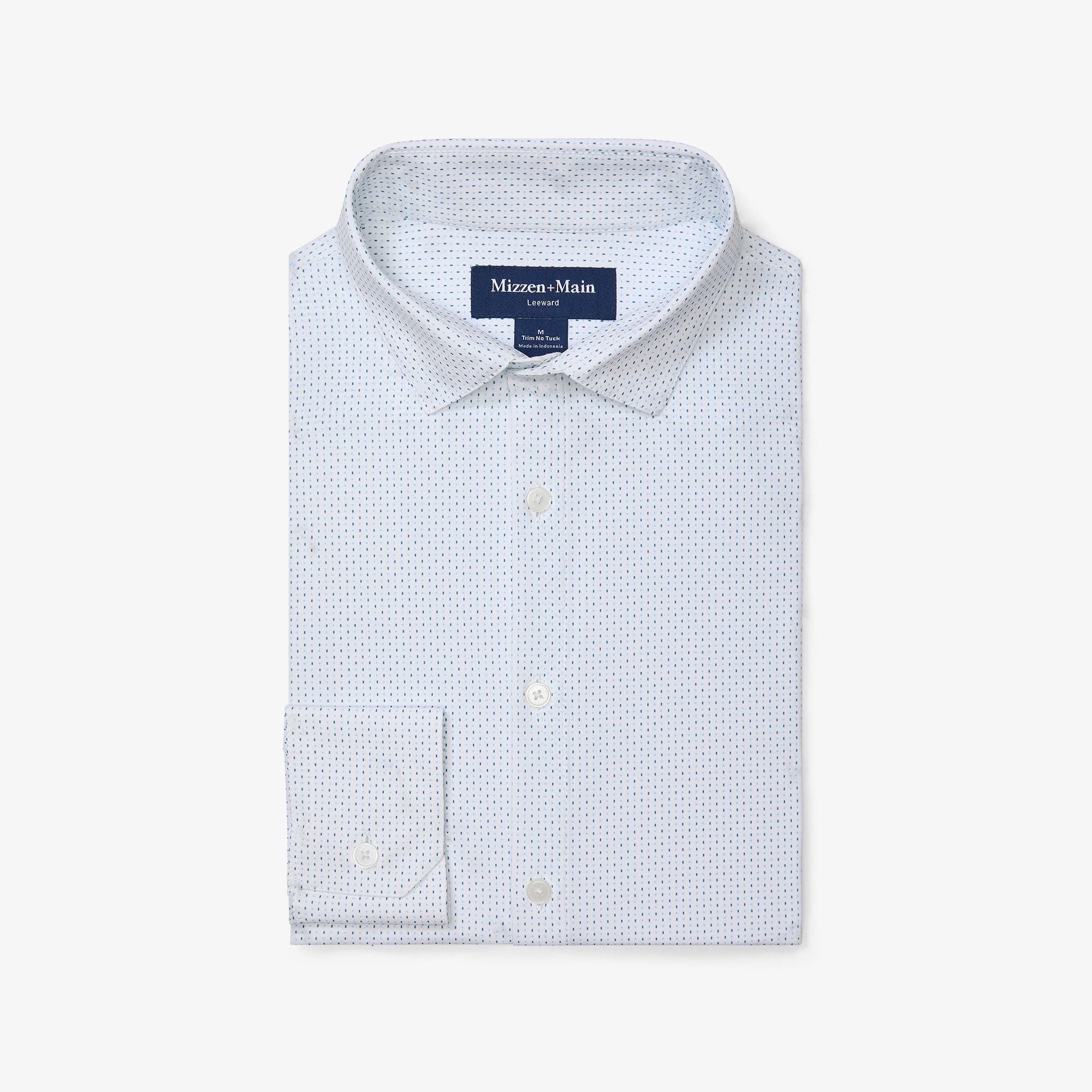 Leeward Long Sleeve Dress Shirt White Confetti