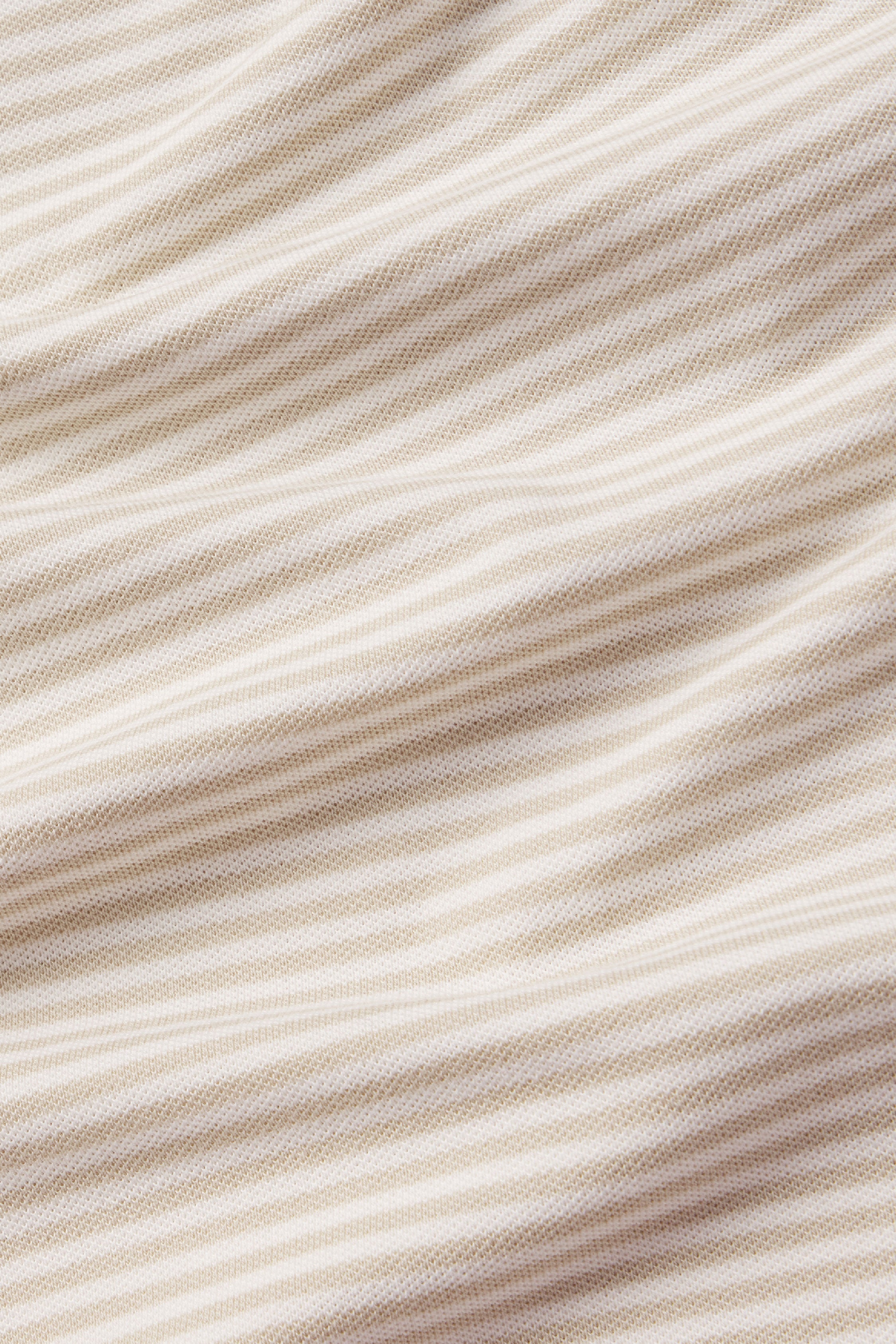 Pique Polo Cream Stripe