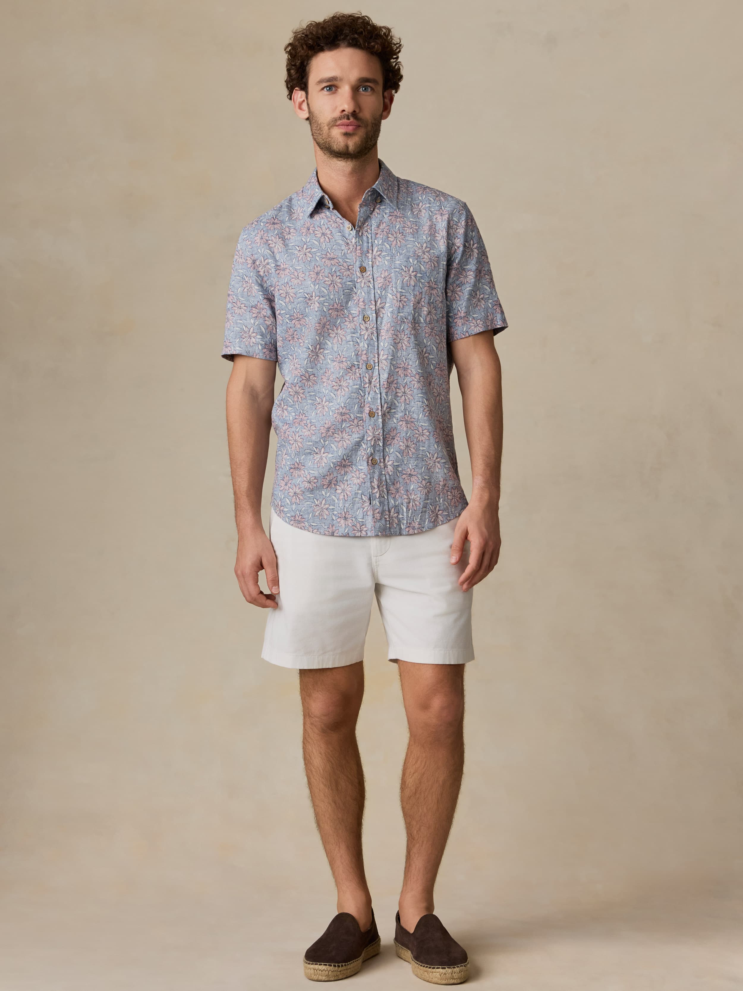 Breeze Short Sleeve Shirt Antique Berry Floral