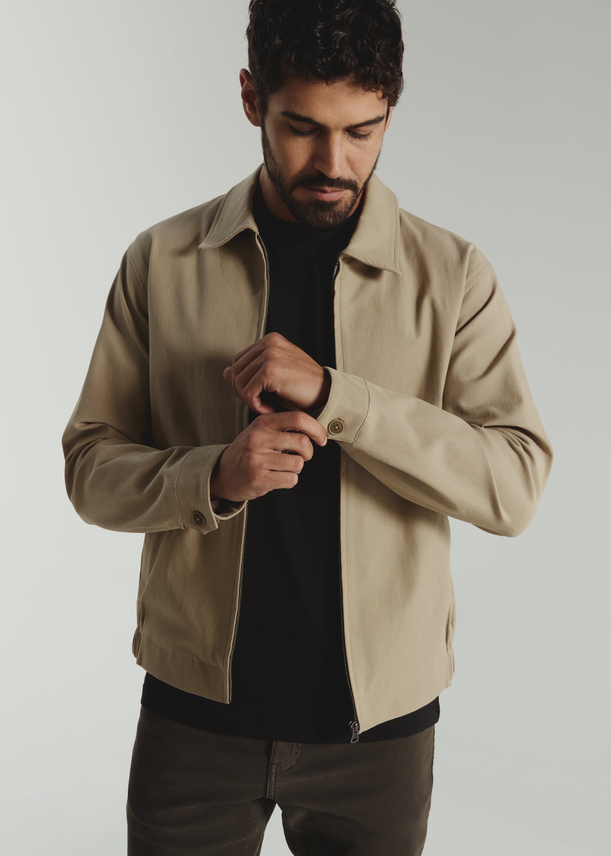 Baron Full Zip Jacket Khaki