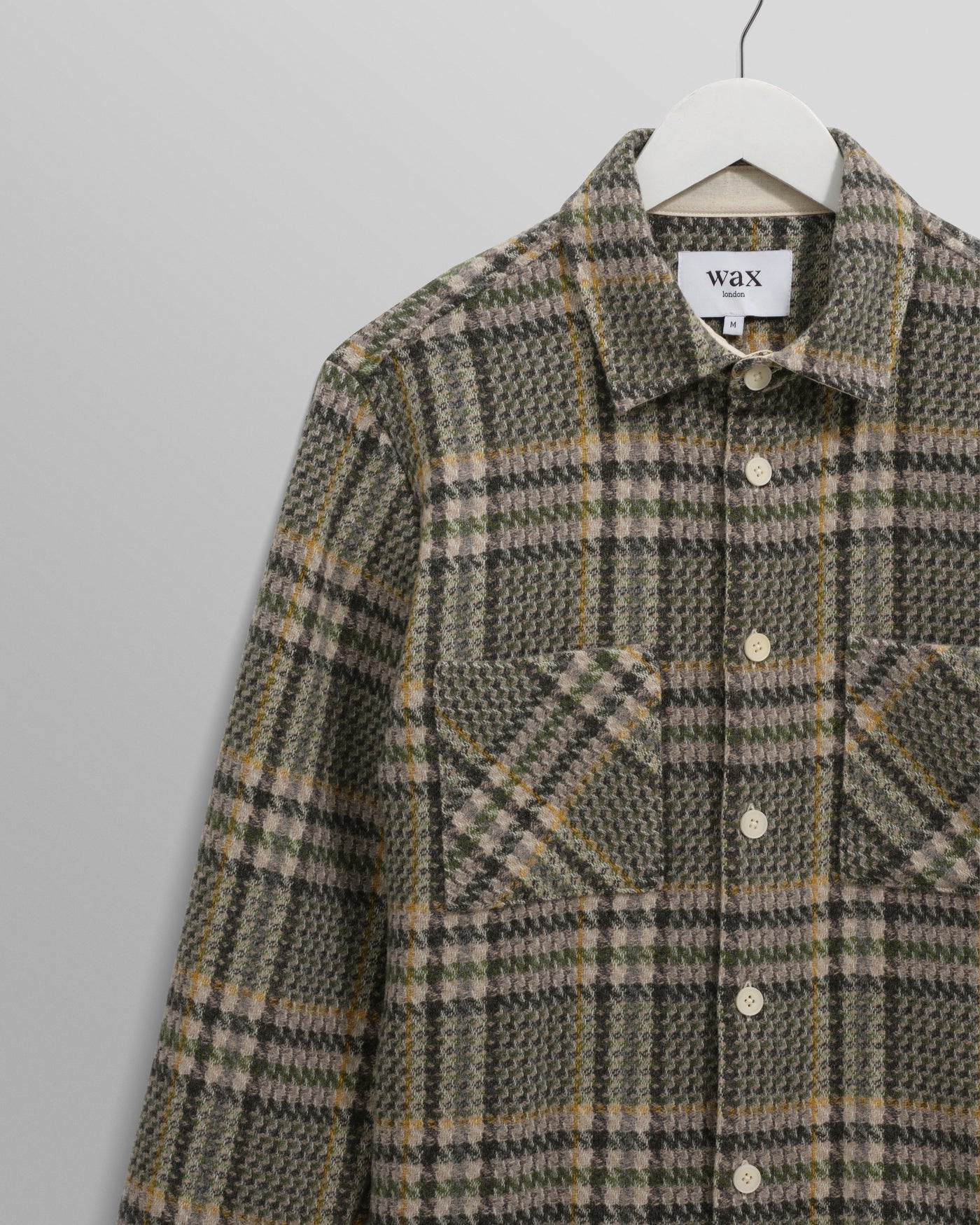 Whiting Overshirt - Wool Blend Check Green