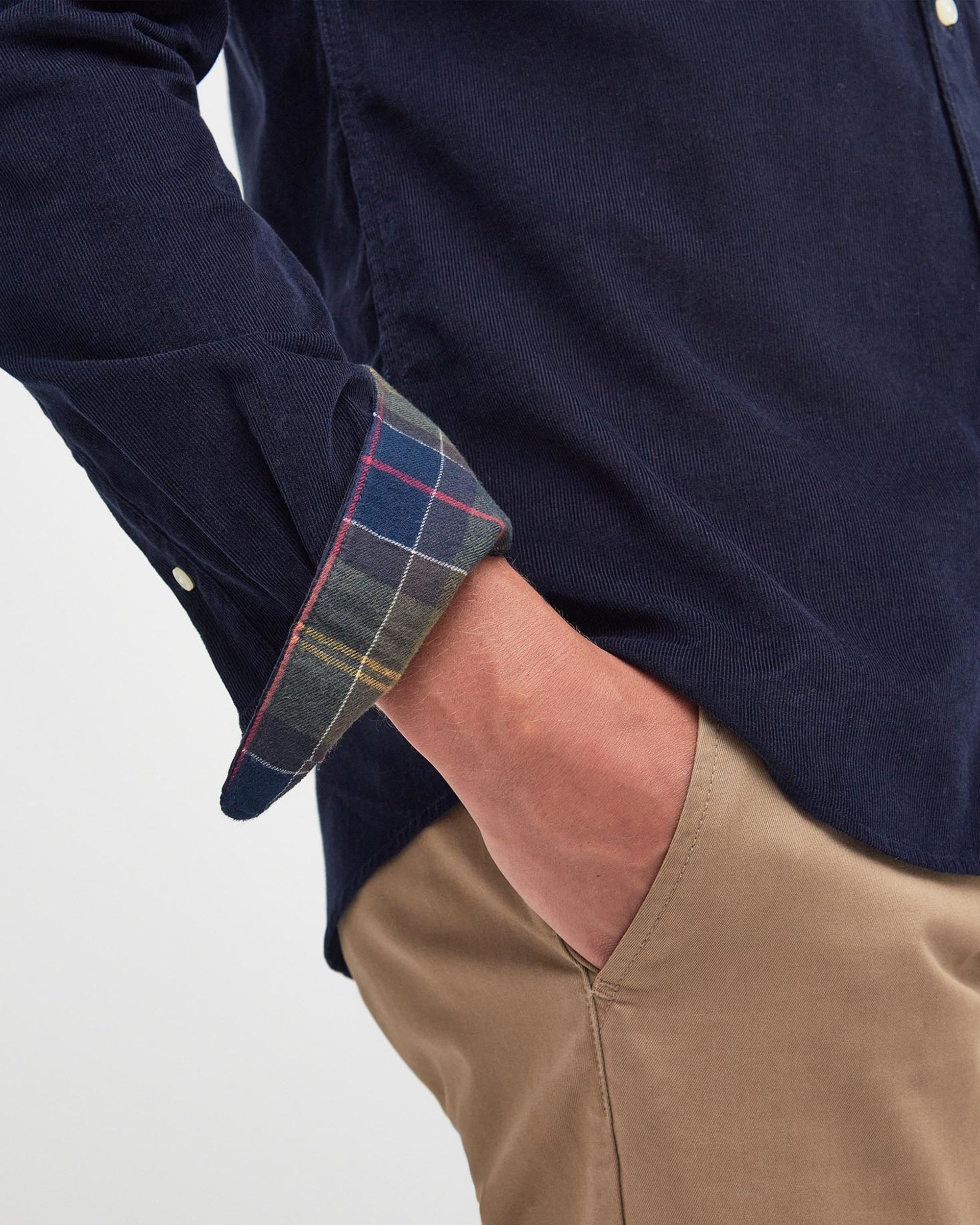 Ramsey Tailored Cord Shirt Navy