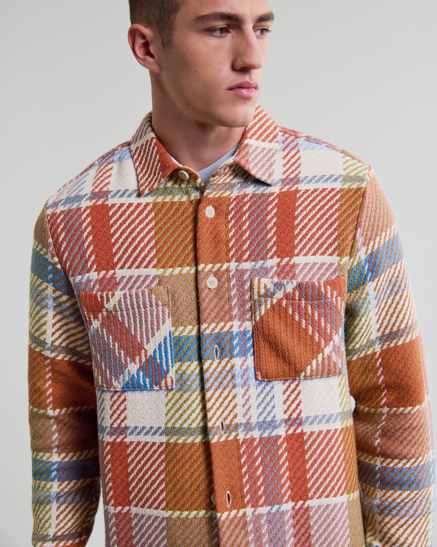 Whiting Overshirt in Bude Check Pastel Multi