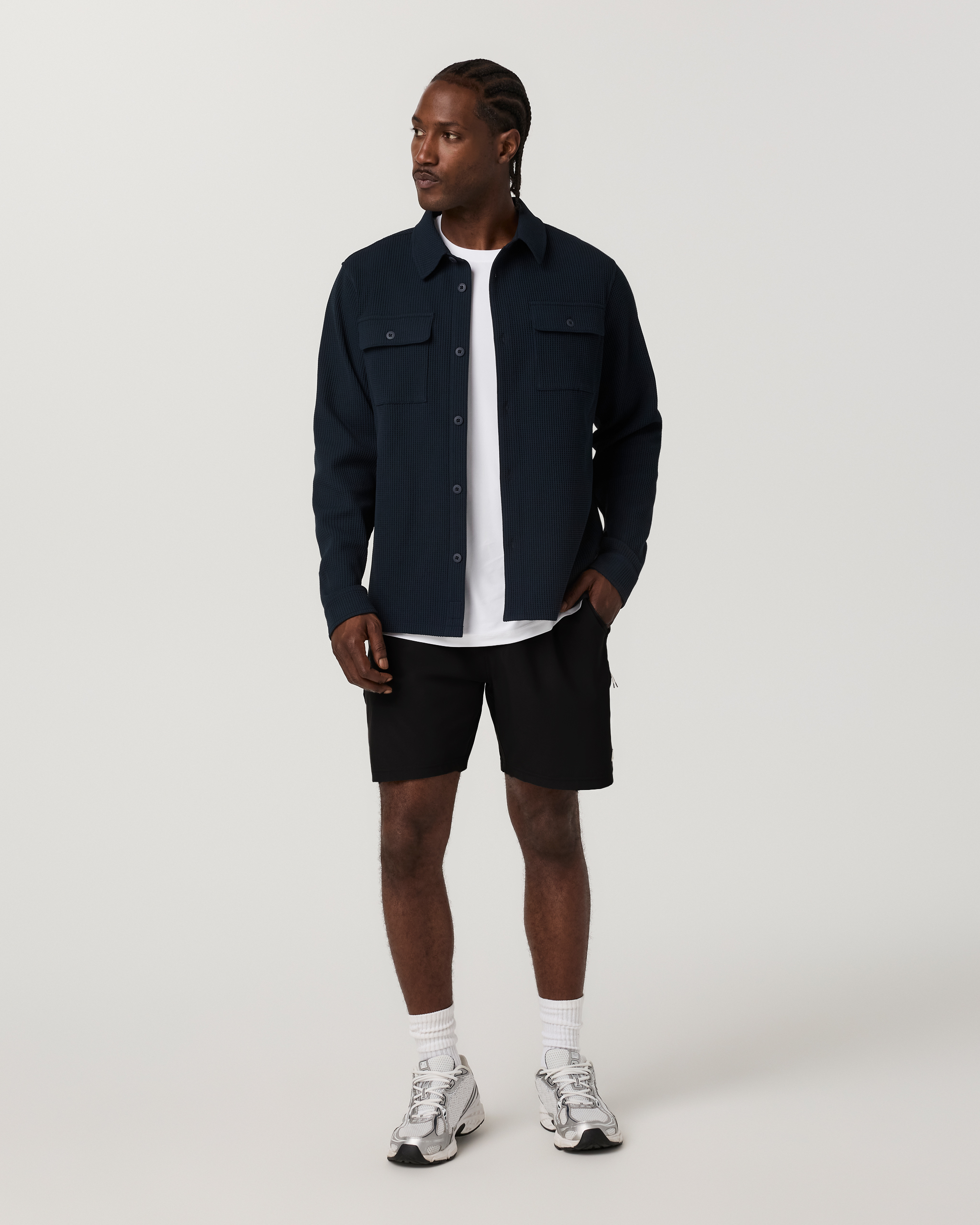 Tech Waﬄe Shirt Jacket Ink