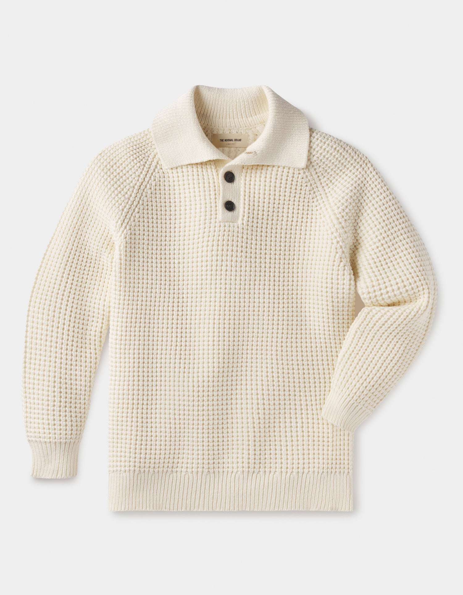 Waffle Sweater Popover Ivory