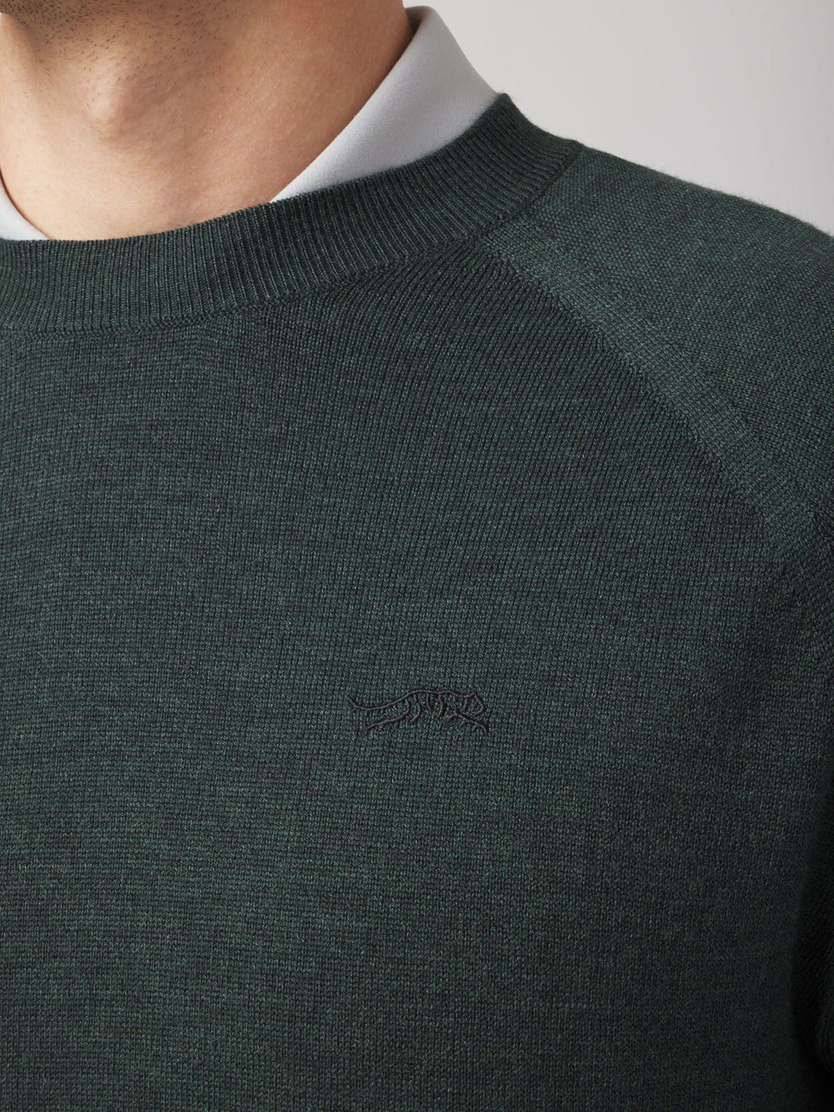 3D Merino Wool Crew Deep Forest