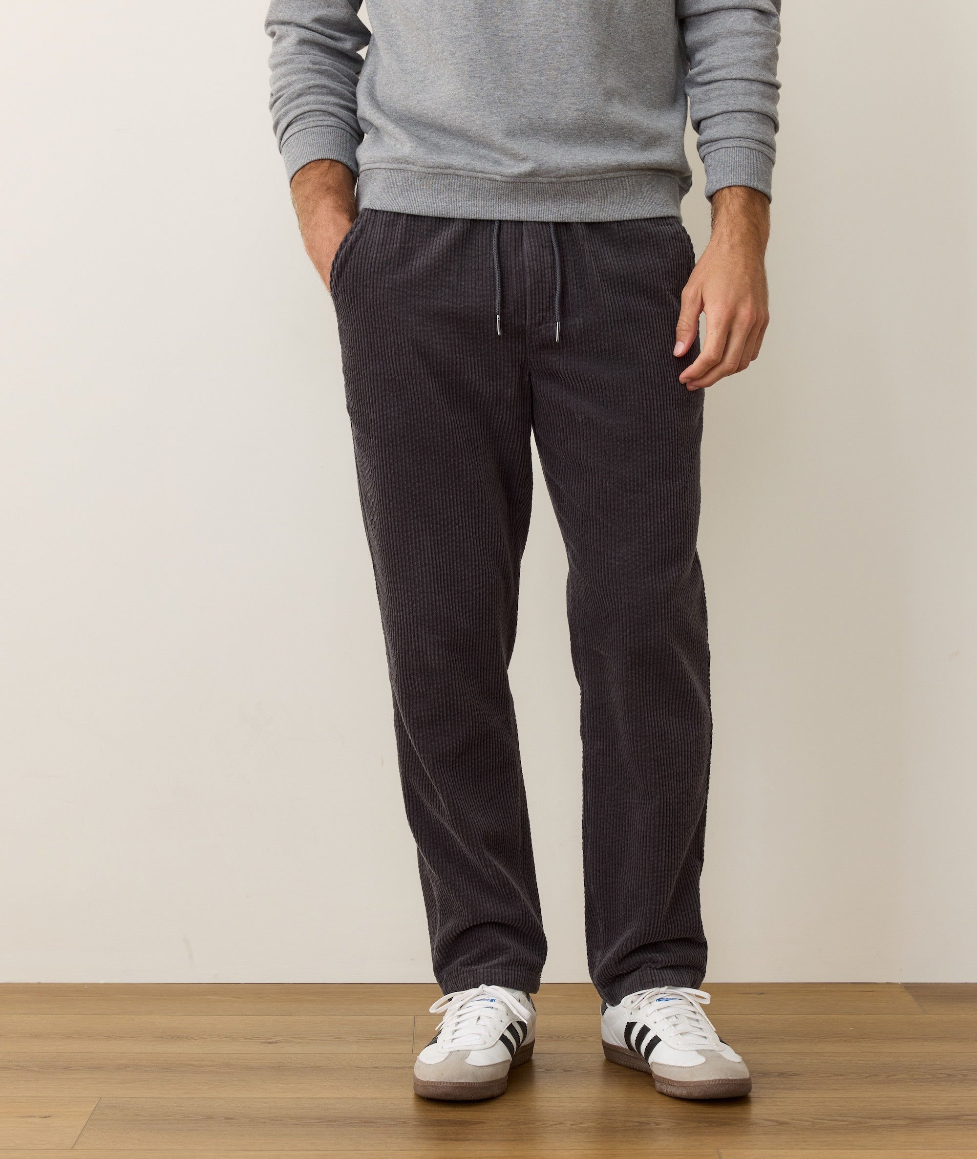 Saturday Corduroy Pant - Relaxed Fit Faded Black