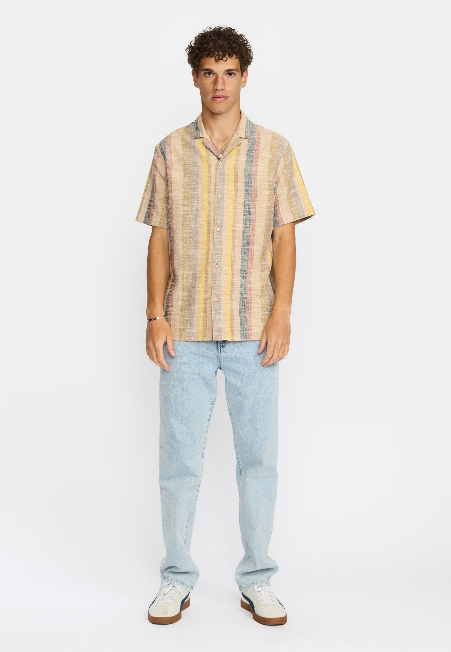 Short-Sleeved Cuban Shirt Brown