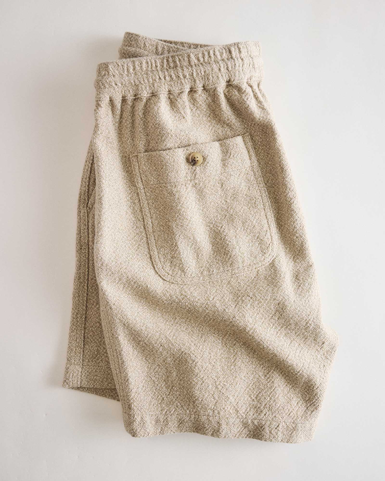 The Apres Short Oat Linen Tweed