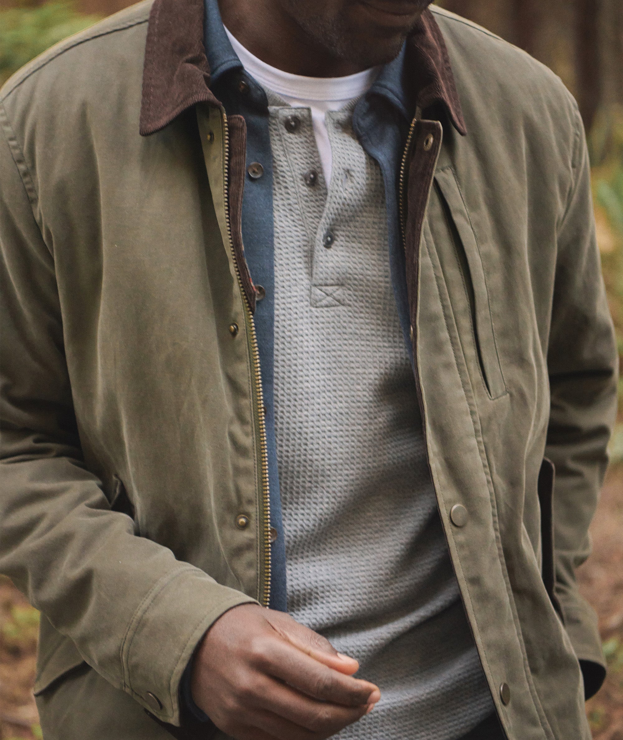 Weston Wax Canvas Barn Jacket Olive