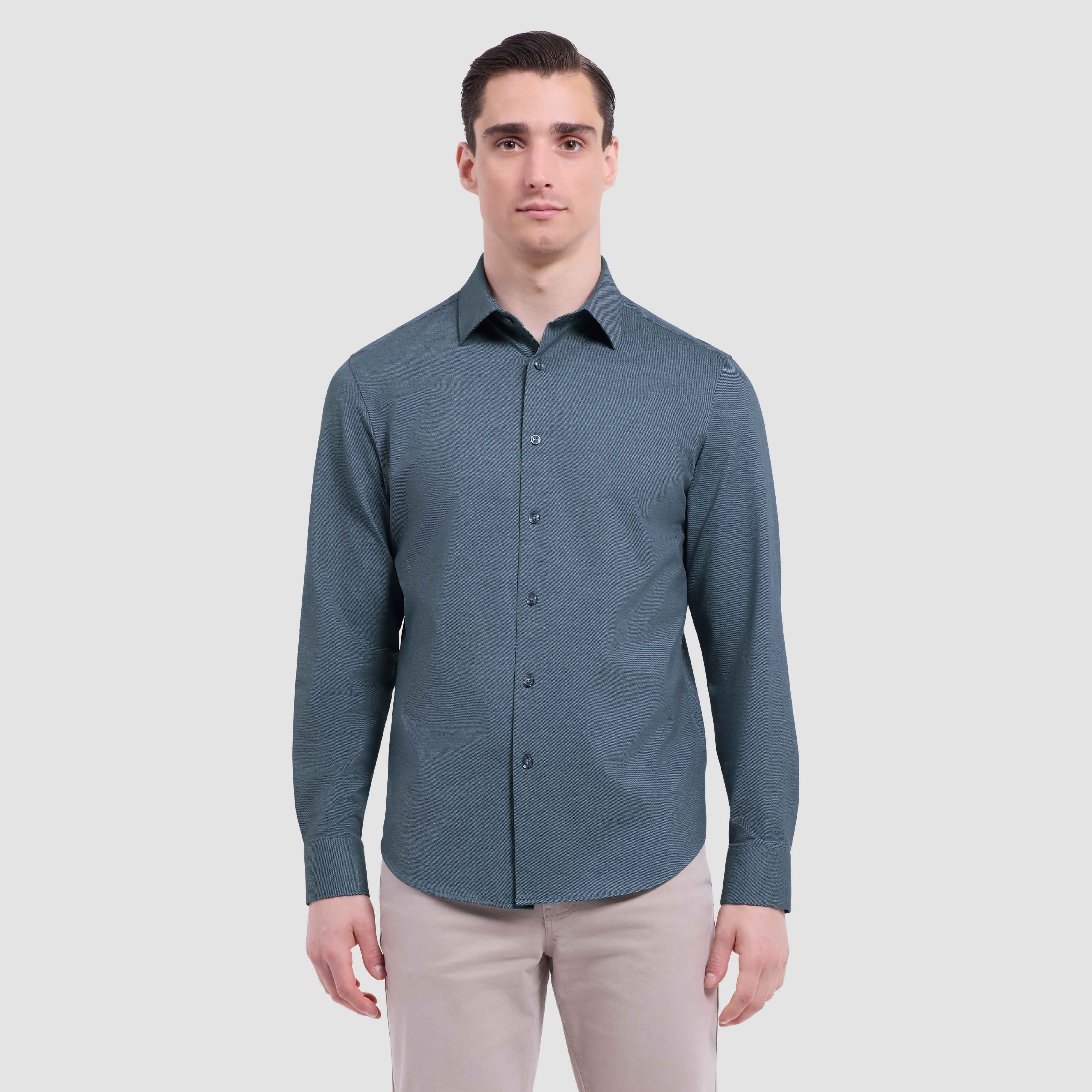 OOOHCotton James Long Sleeve Shirt Indigo