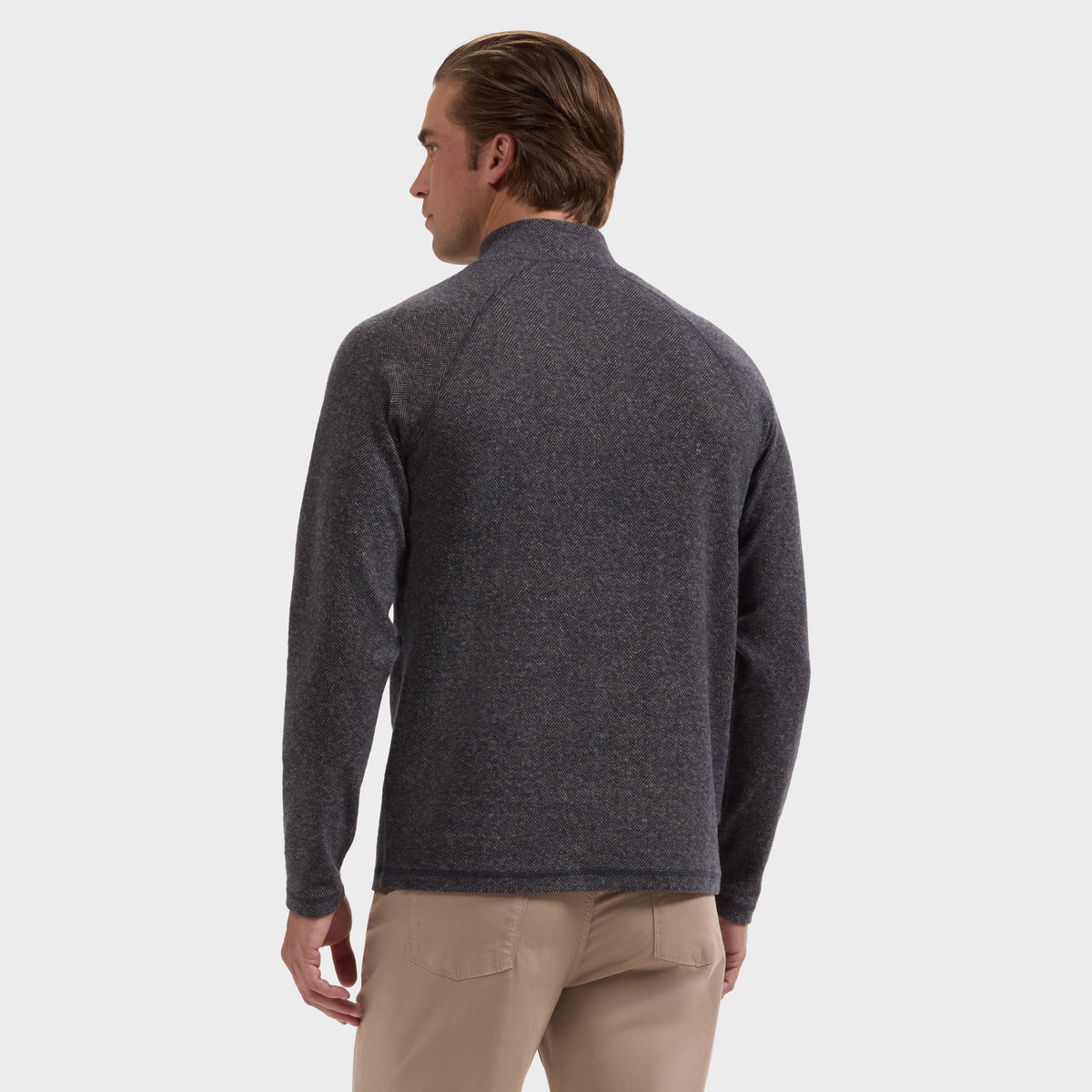 Knit Quarter Zip Sweater Navy