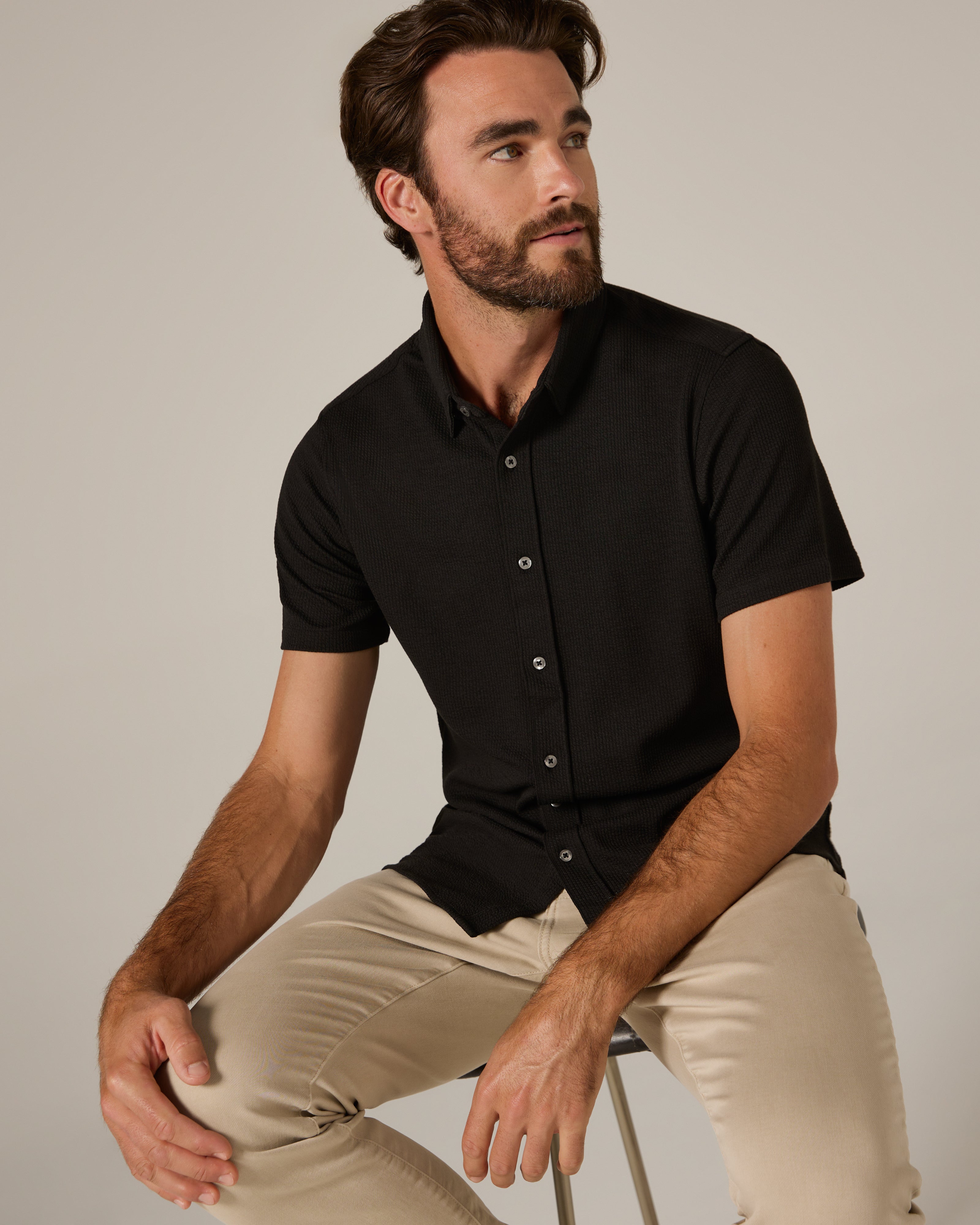 Levine Short Sleeve Shirt Black