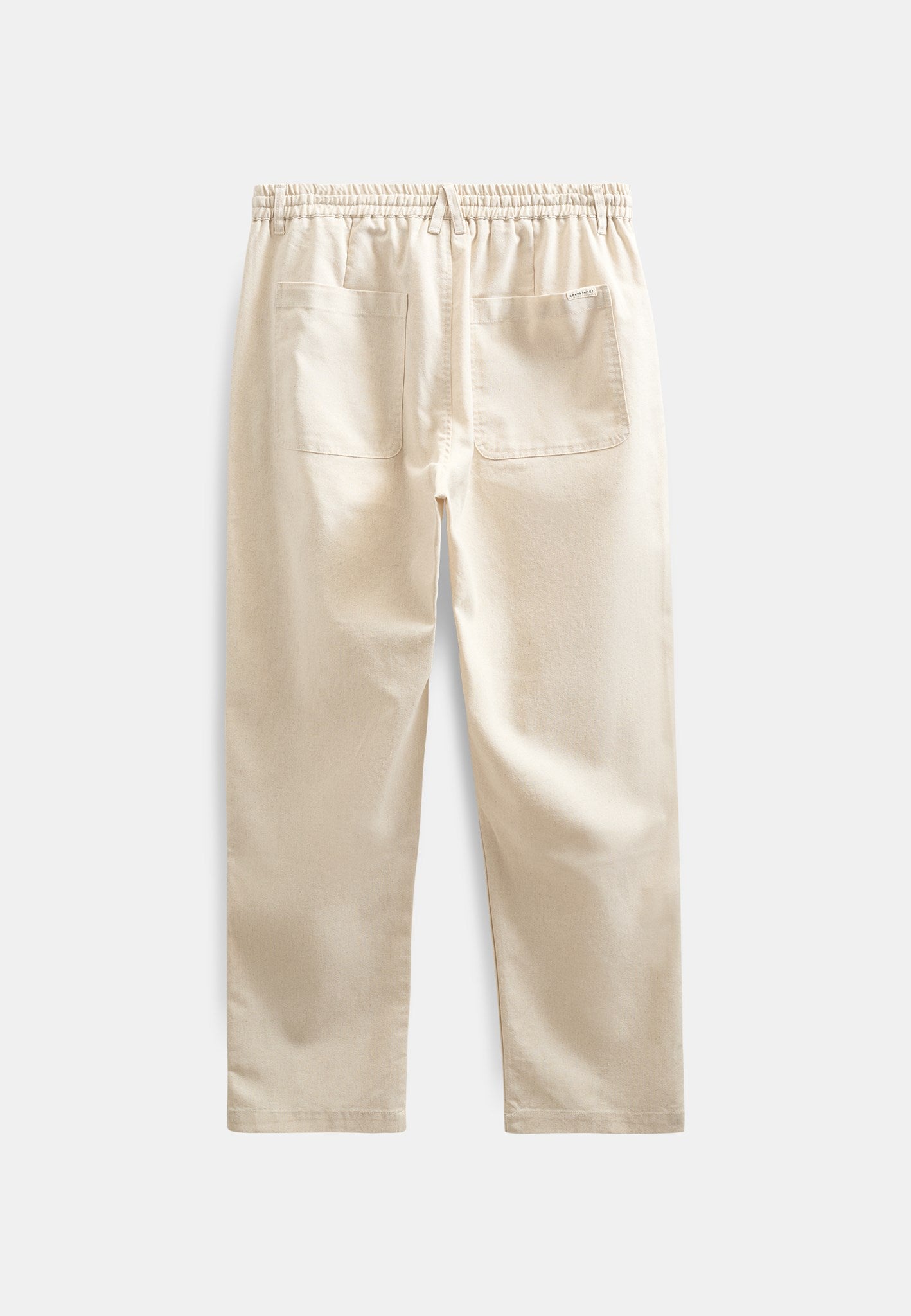 Akjan Cotton-Linen Drawstring Pants Brown Rice Melange