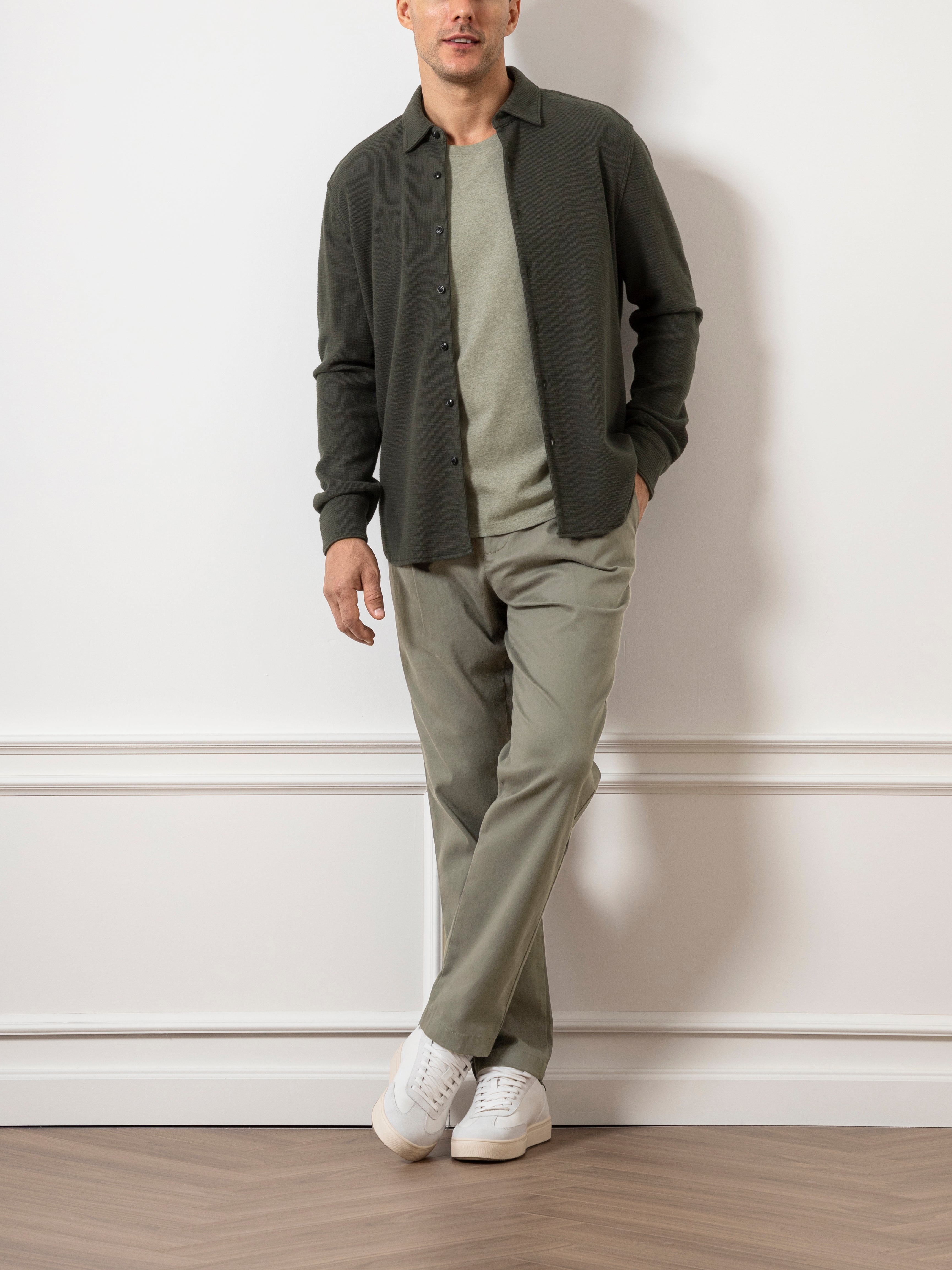 Darcy Slub Waffle Shirt Peat