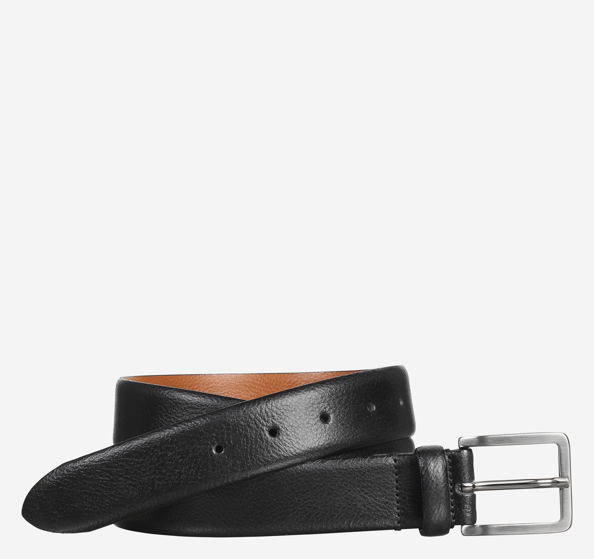 Feathered Edge Dress Belt Black