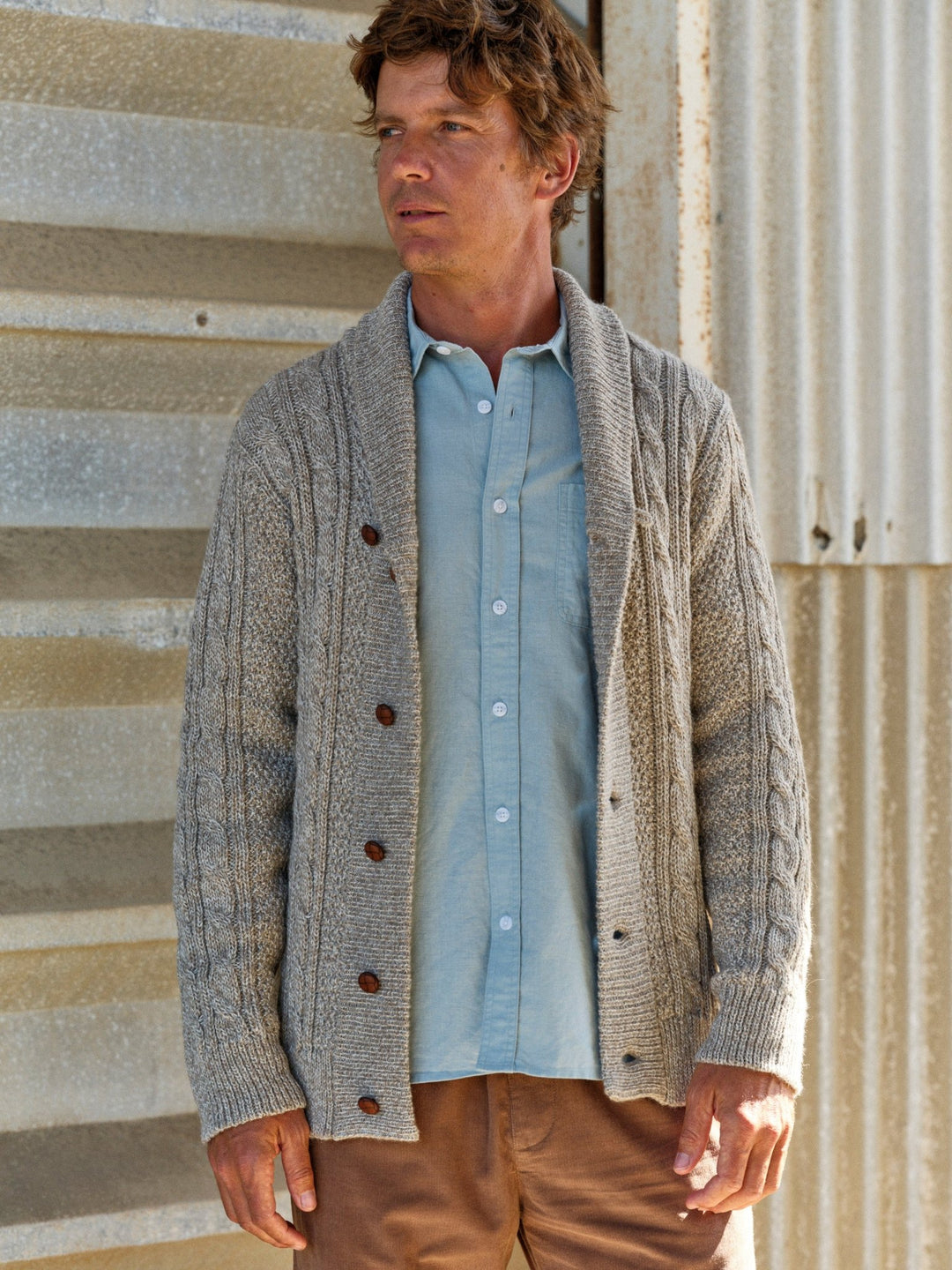 Jeffrey Cardigan Sweater Natural