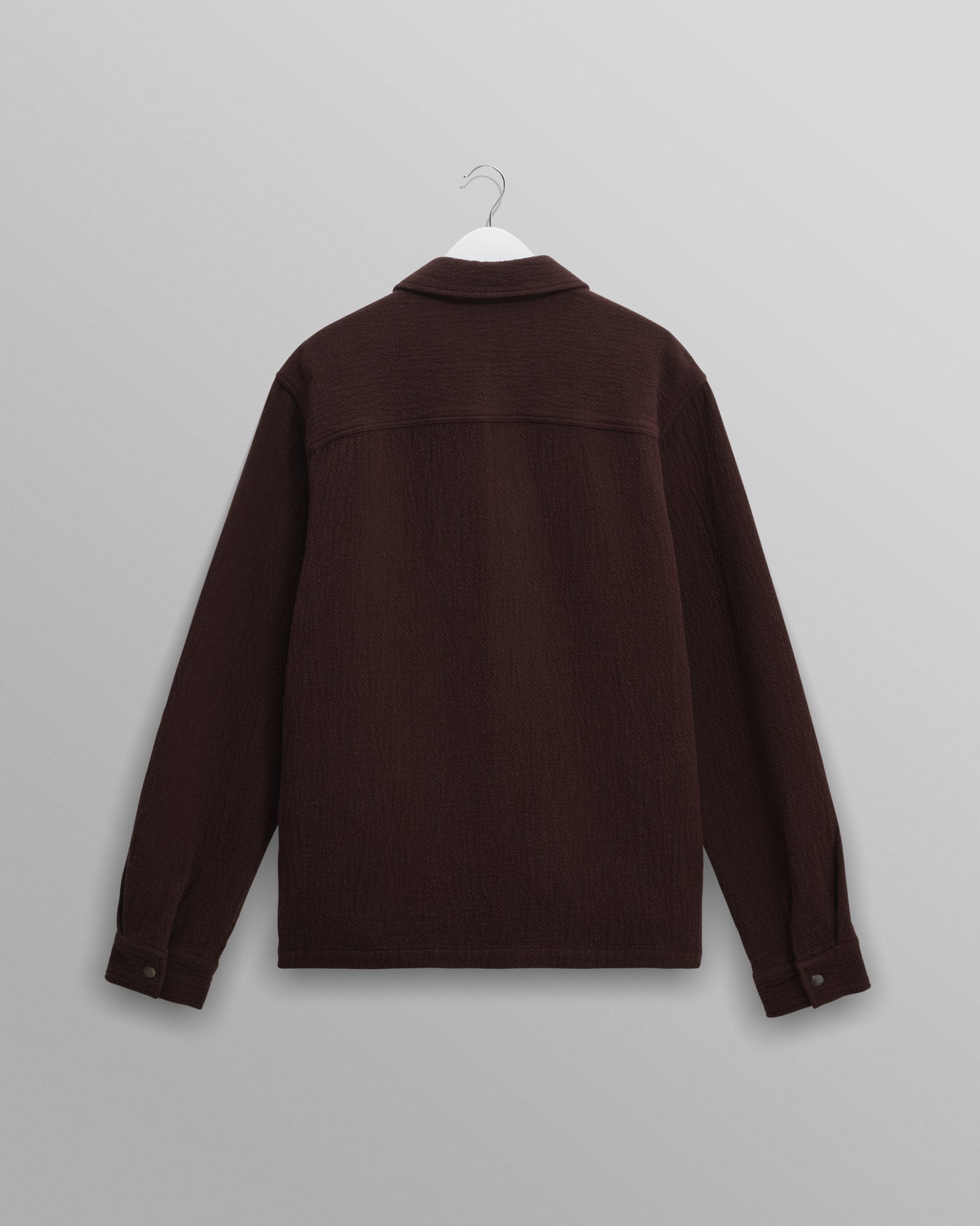 Romer Shirt - Heavy Crinkle Cotton Dark Brown