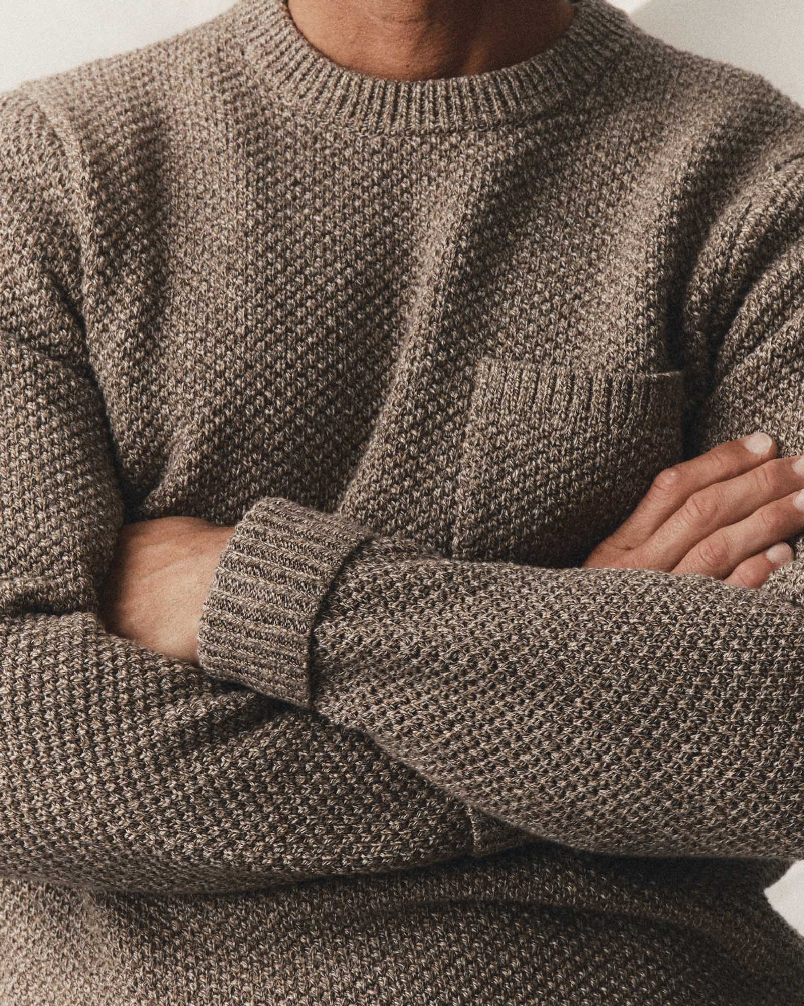 The Crawford Crew Sweater Coffee Twist