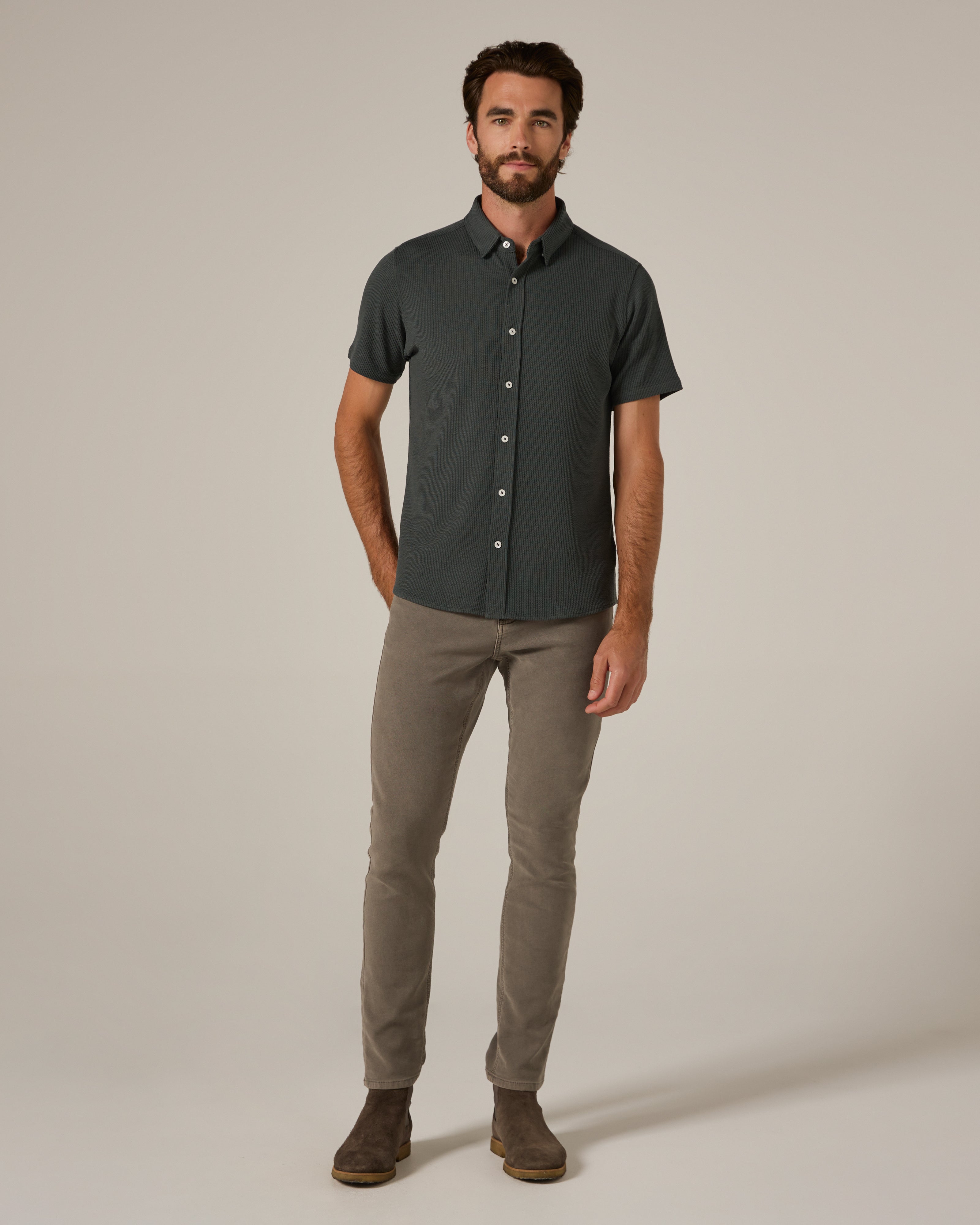 Levine Short Sleeve Shirt Basil