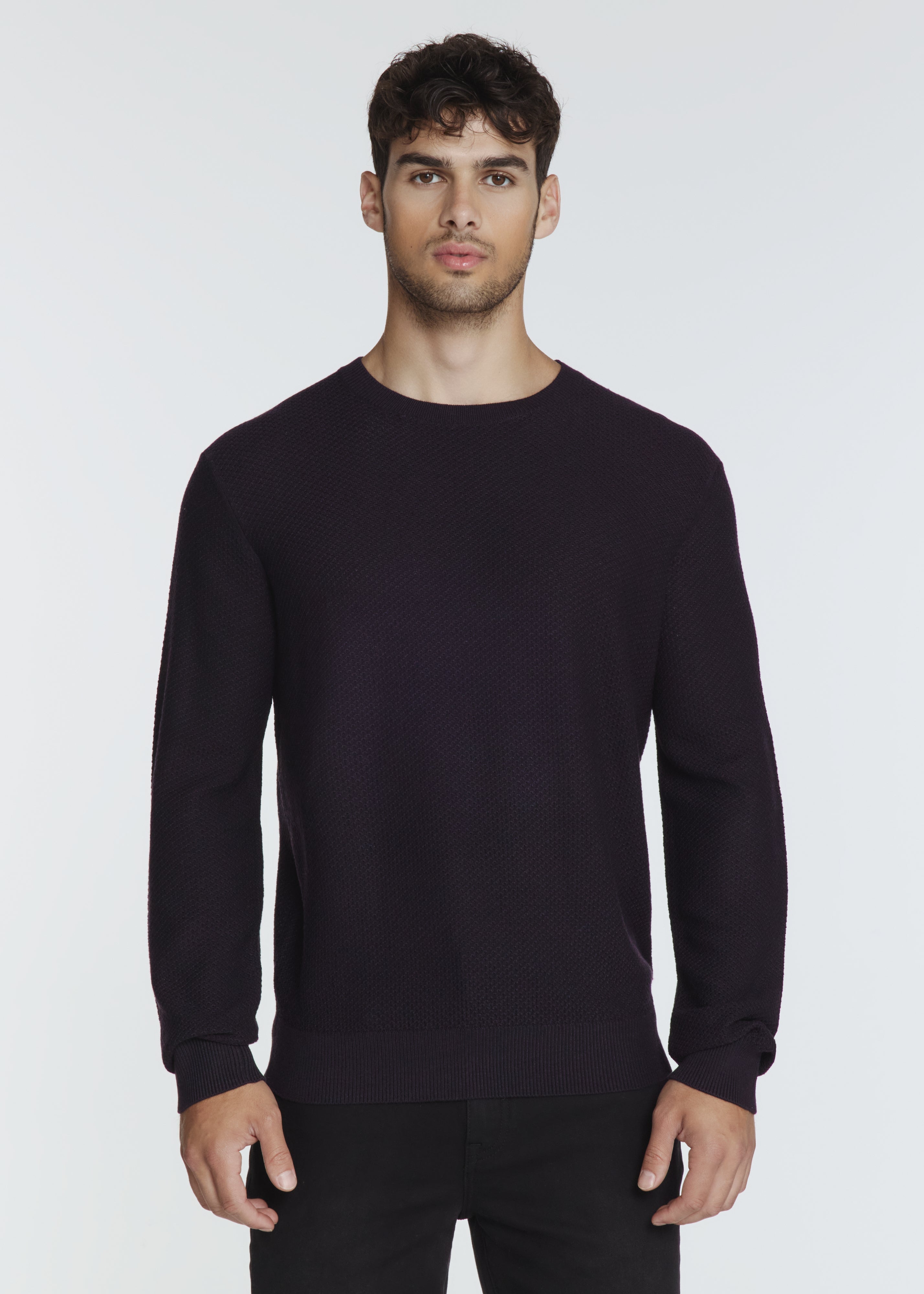 Brentwood Knit Crewneck Sweater Plum