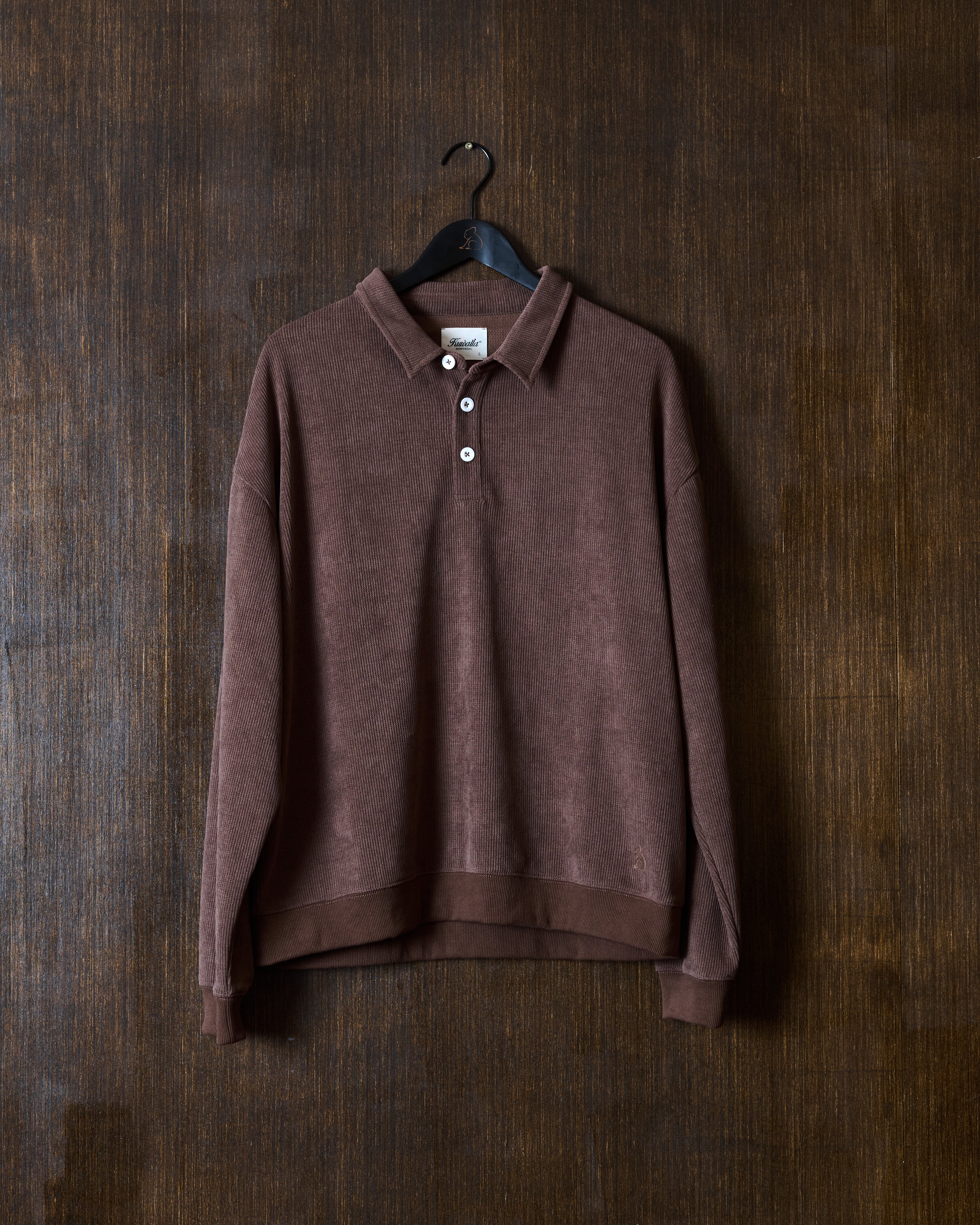 Chenille Polo Brown
