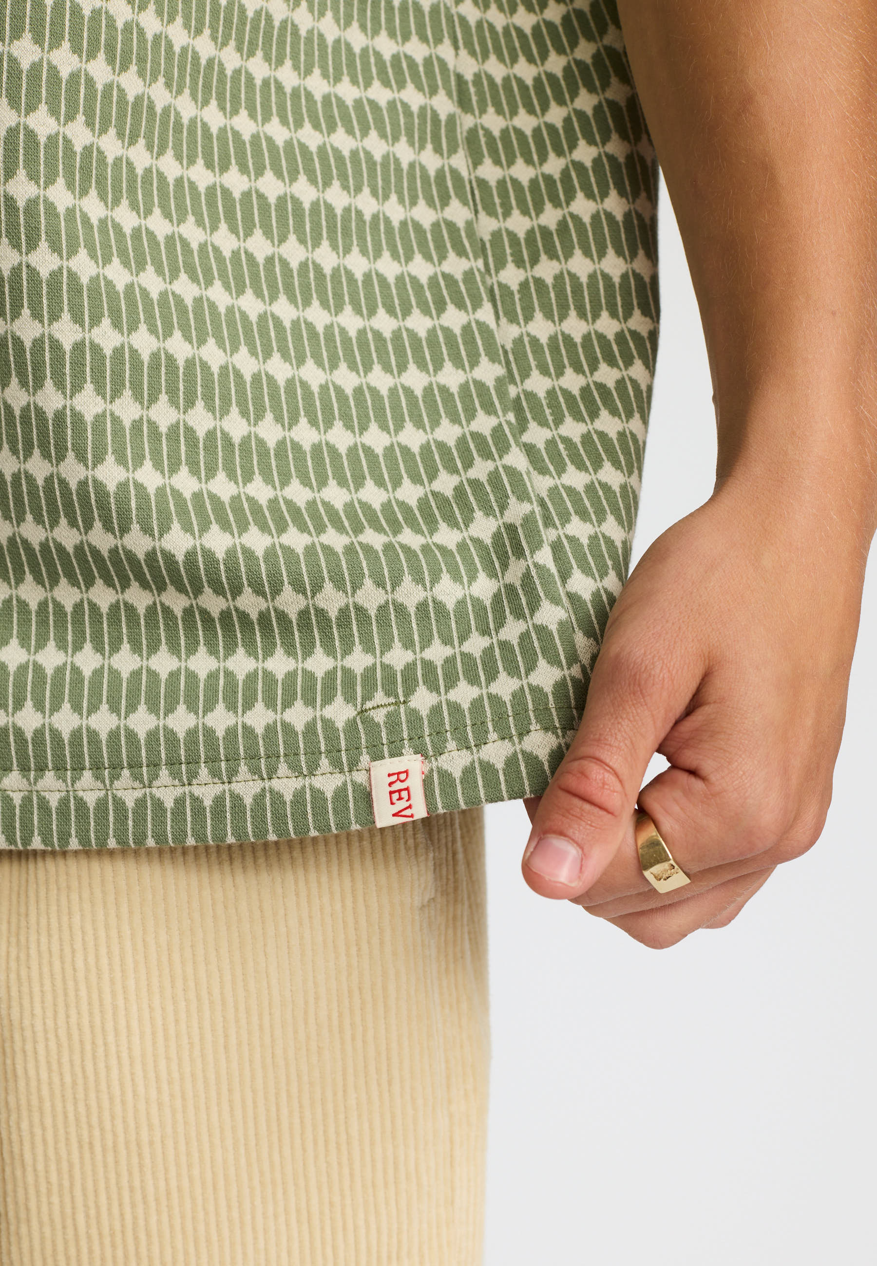 Jaquard Polo Shirt Light Green