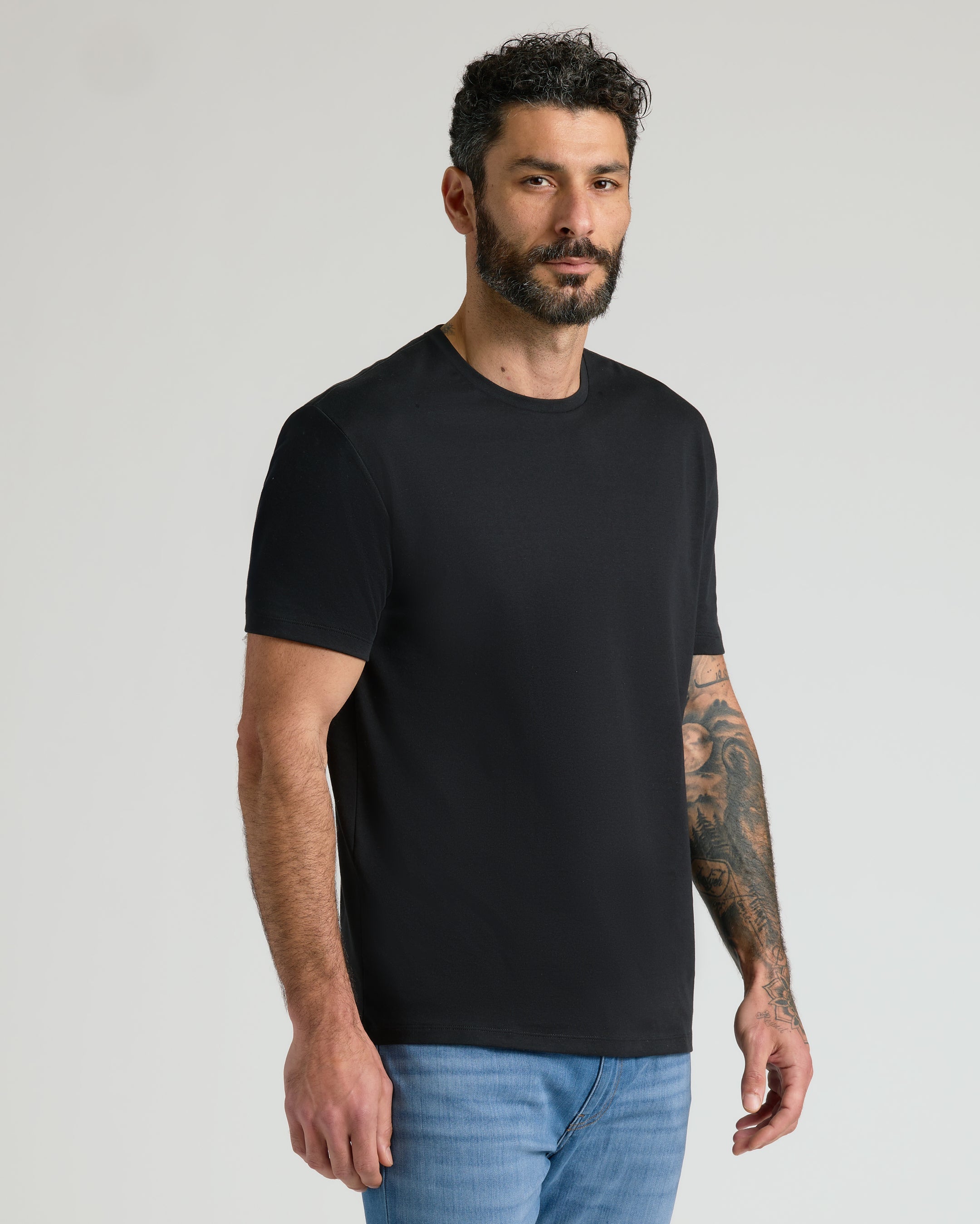 Classic Pima Crew Black