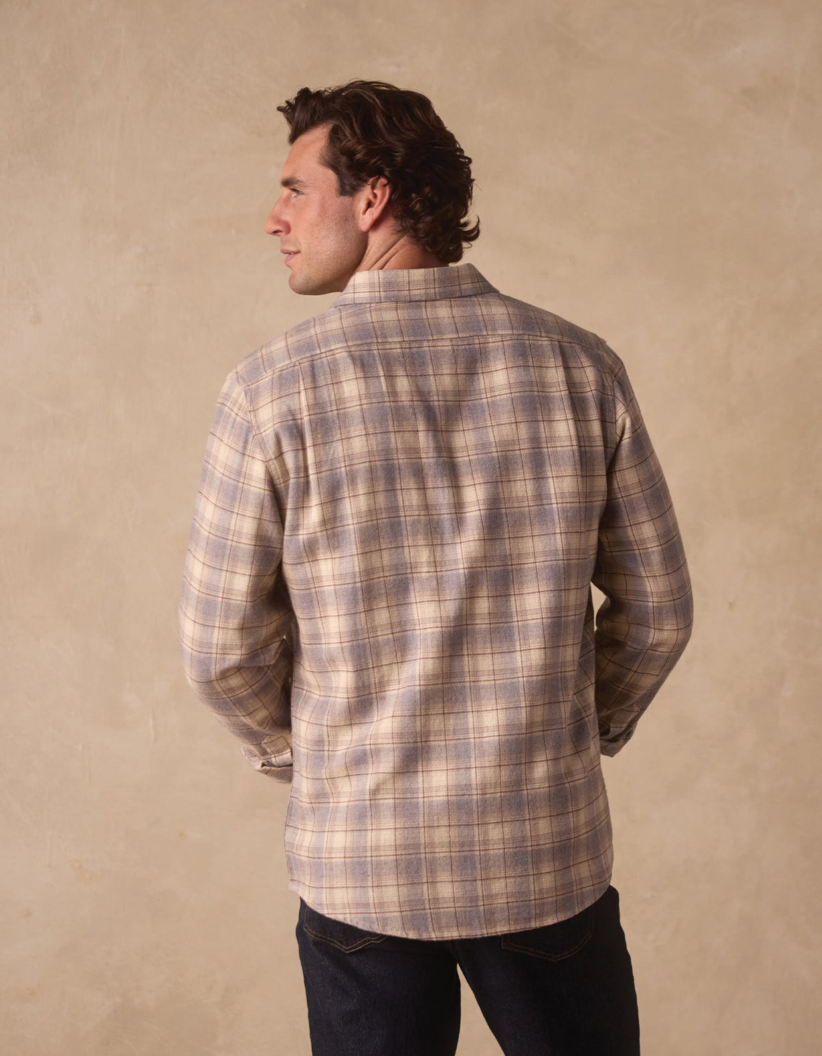Hudson Double Brushed Flannel Cream Plaid