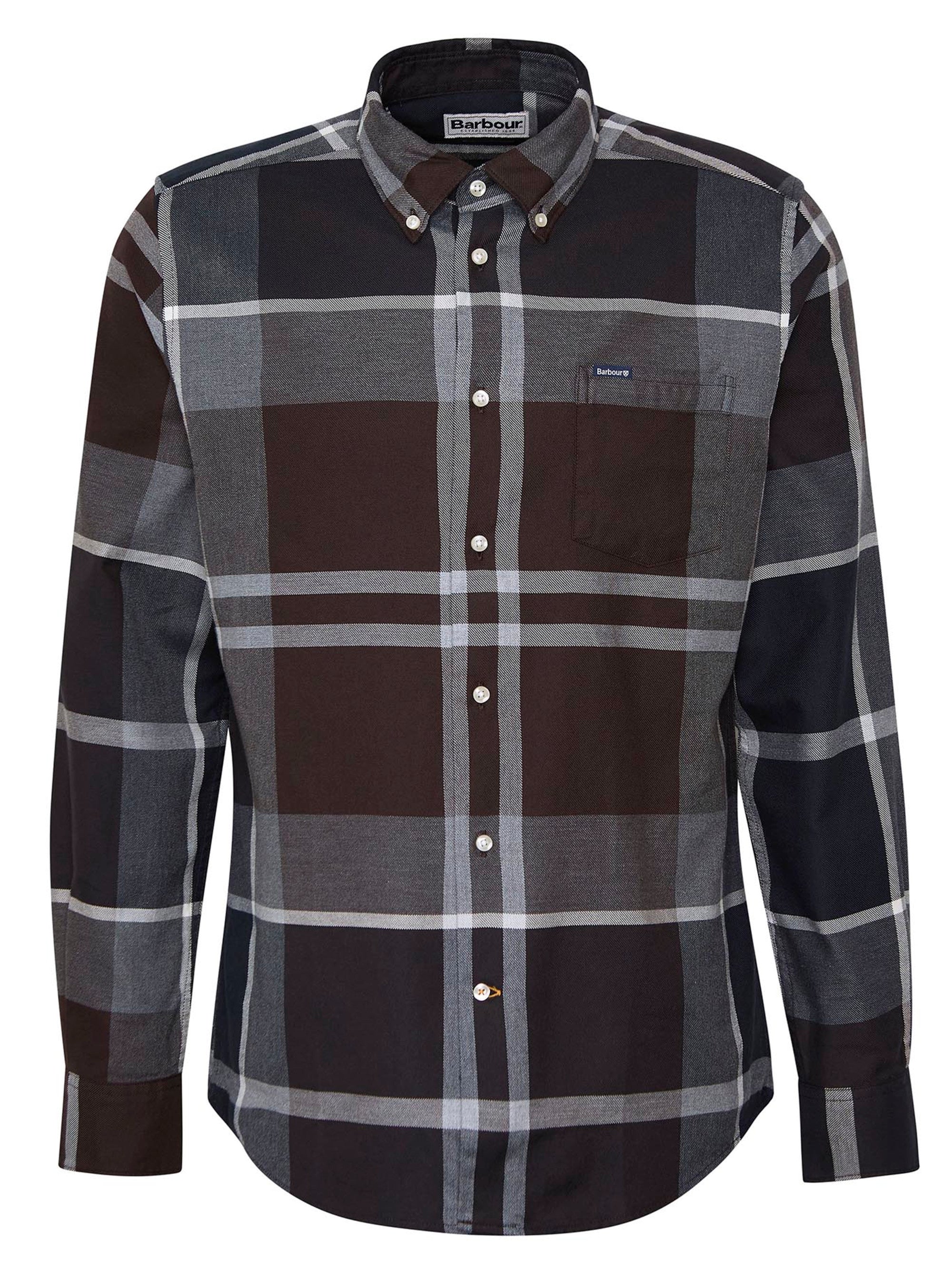Dunoon Tailored Tartan Shirt Midnight Oak Tartan