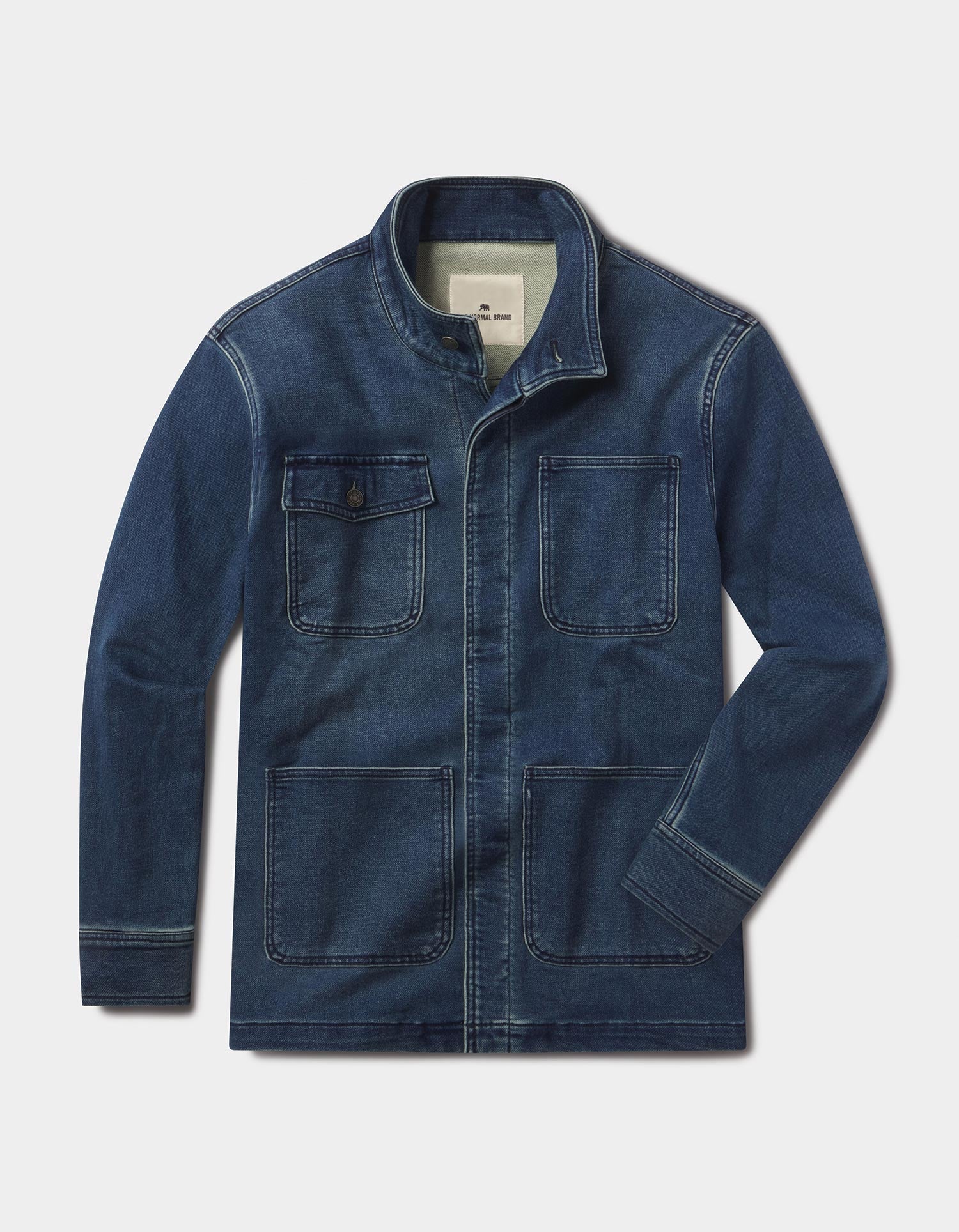 Comfort Terry Jean Chore Coat Dark Wash