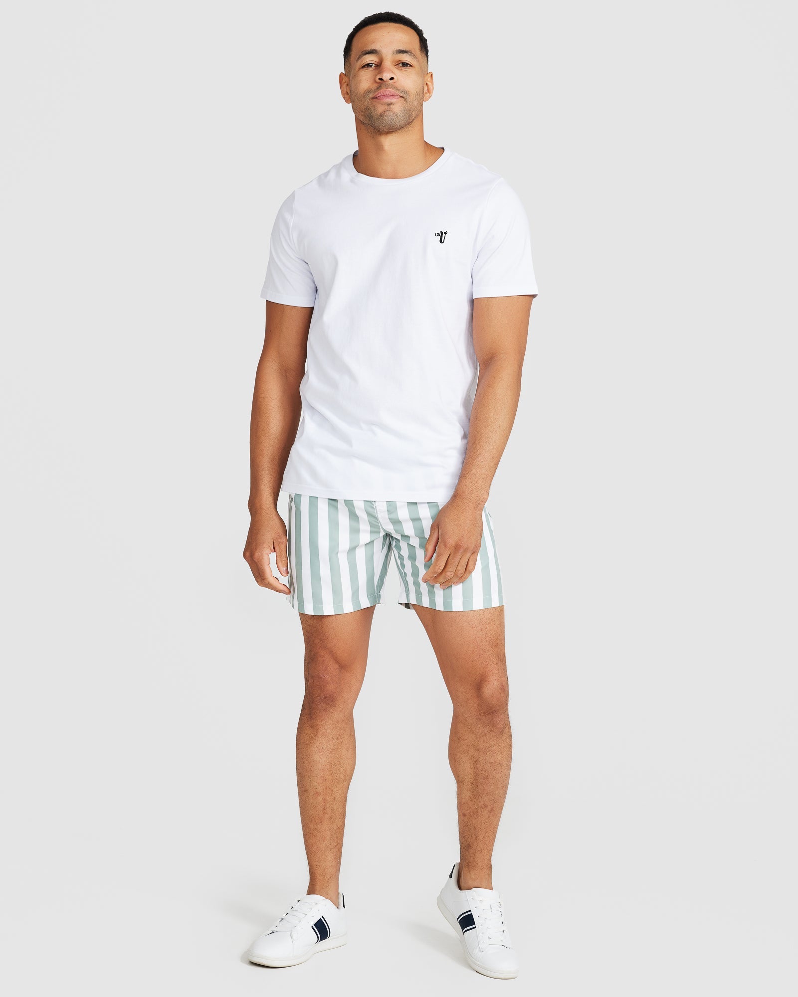 Naxos Swim Short Dusty Green Stripe