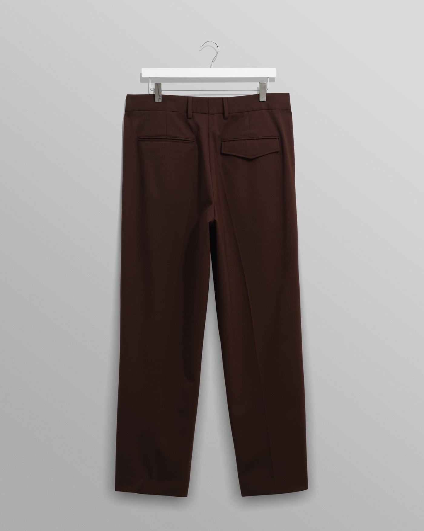 Aubyn Trouser - Wool Blend Twill Dark Brown