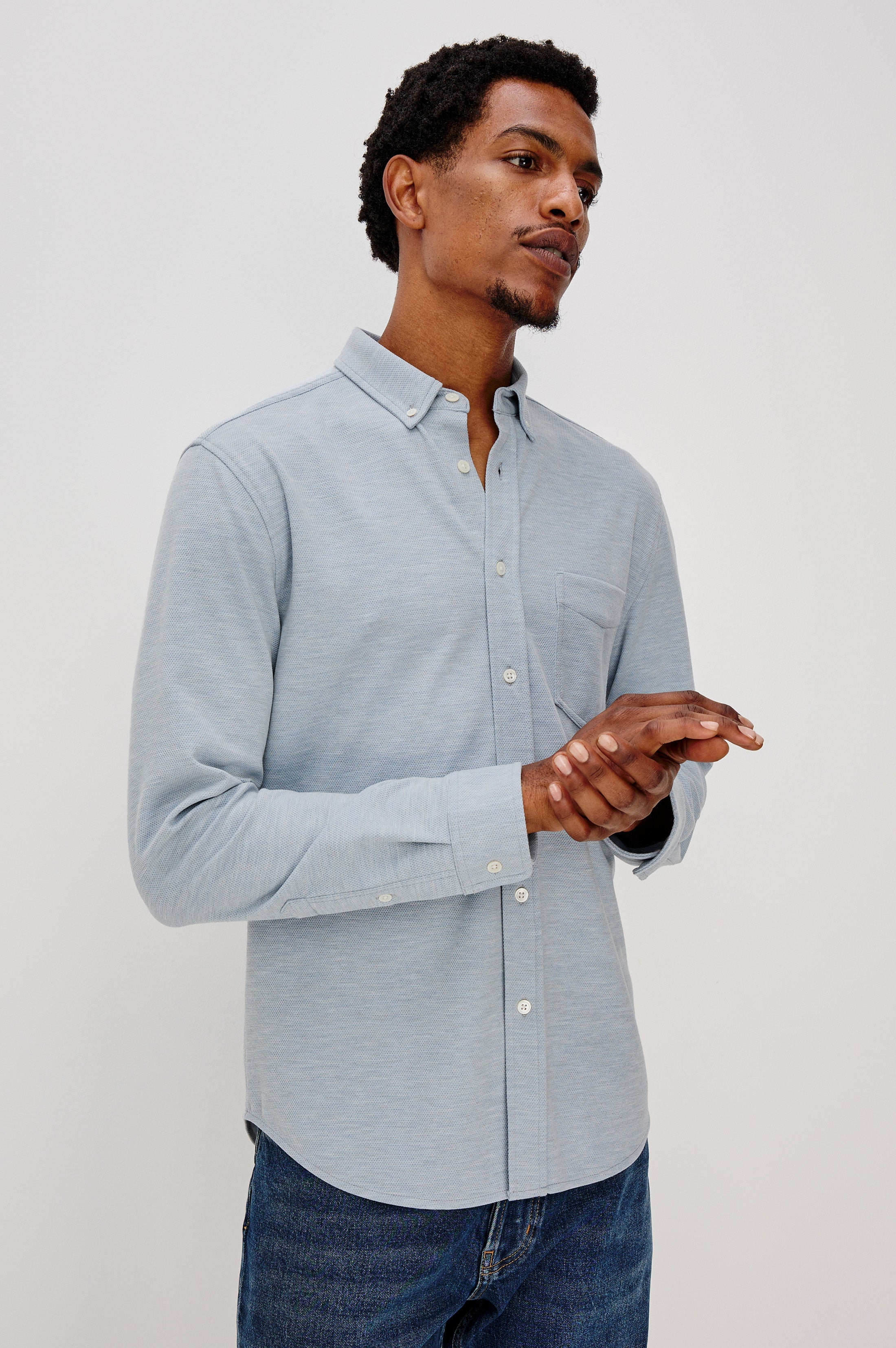 Vincent Shirt Blue Oxford