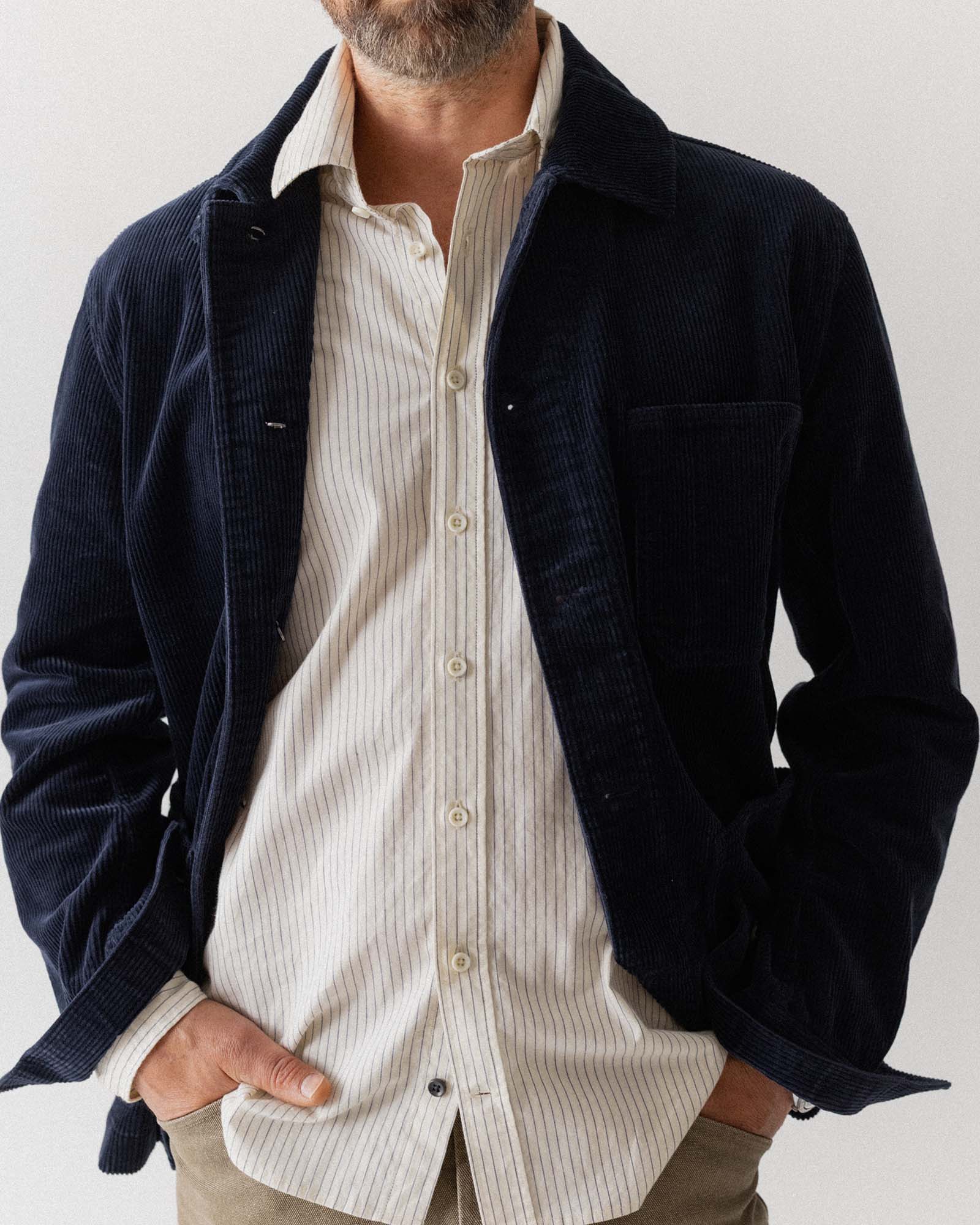 The Ojai Jacket in Corduroy Dark Navy