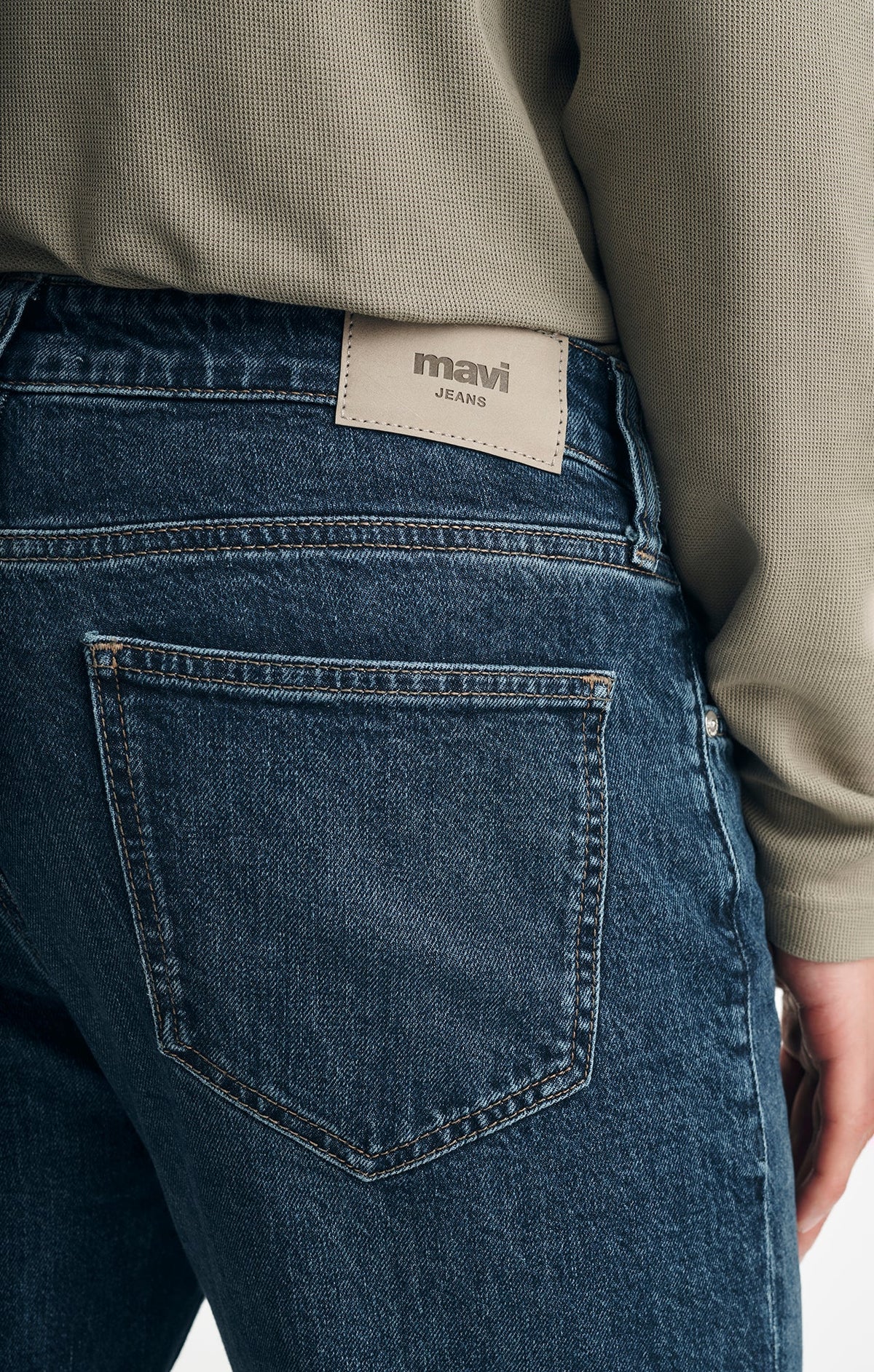 Zach Classic Blue Straight Leg Denim Dark Brushed