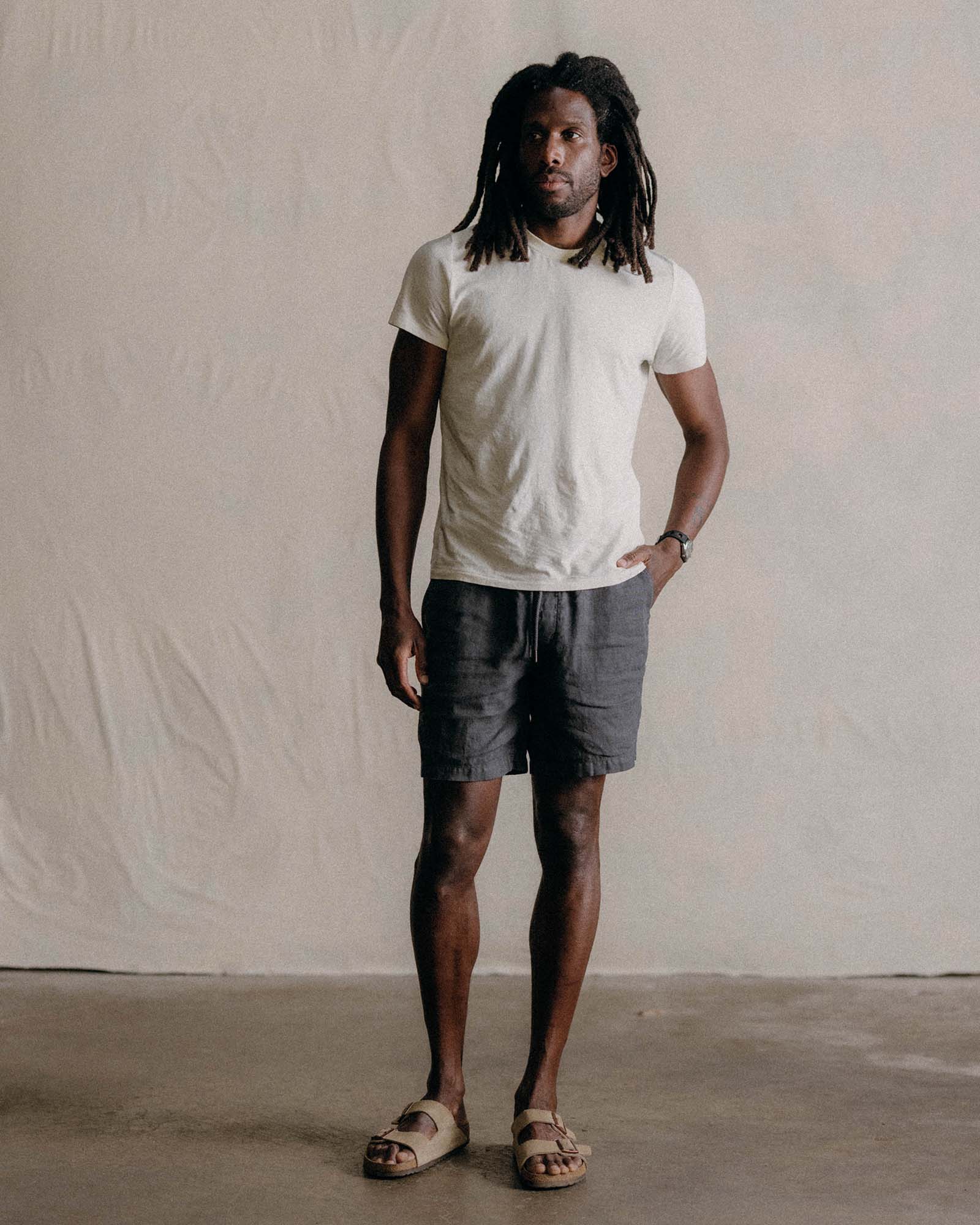 The Apres Short Faded Black Hemp