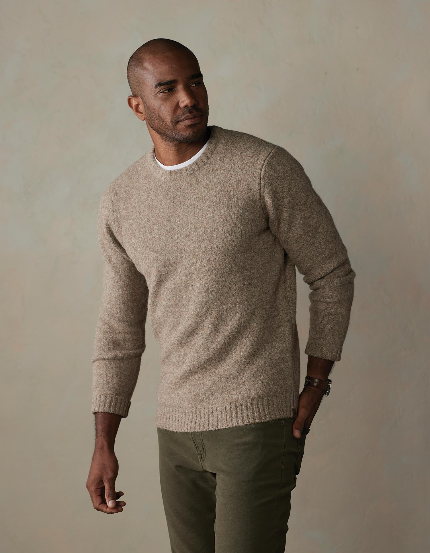 Homebound Crewneck Sweater Toasted Chestnut