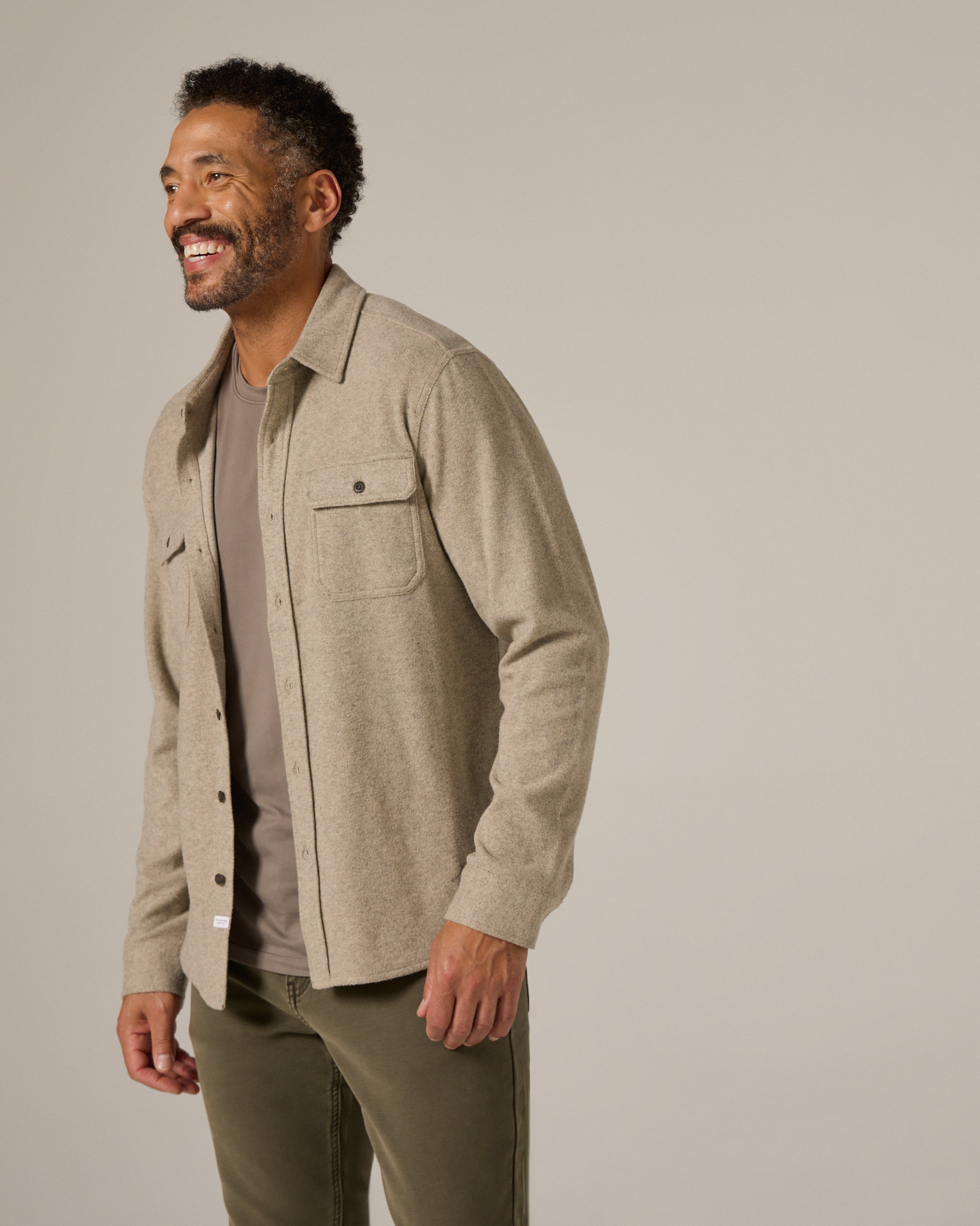 Generation Long Sleeve Marled Shirt Clay