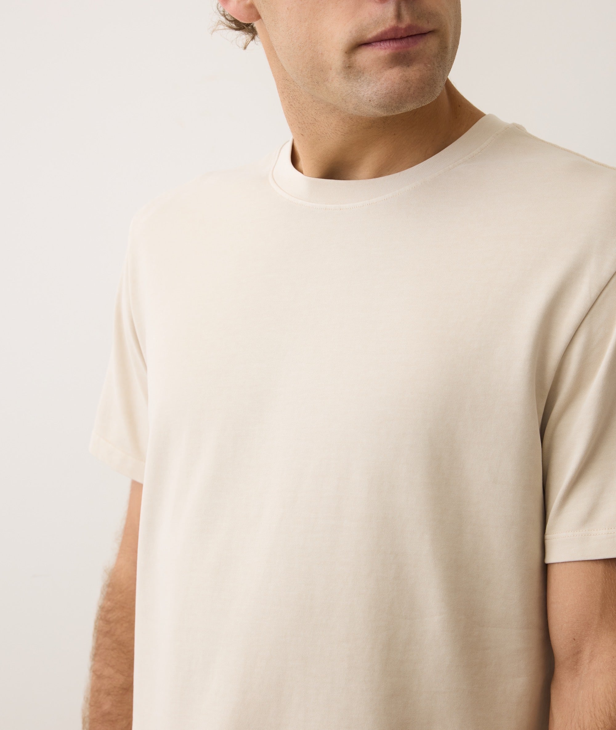 Relaxed Cloud 9 Sueded Jersey Tee Whitecap