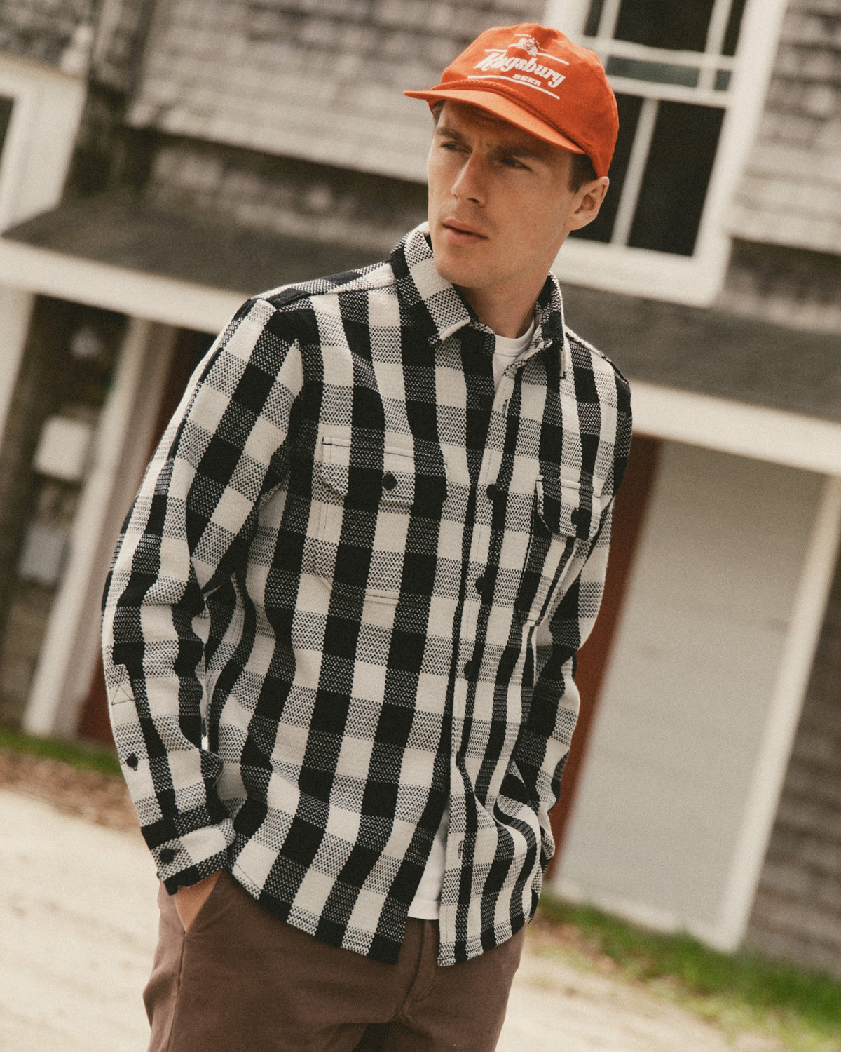 The Division Check Shirt Black Indigo