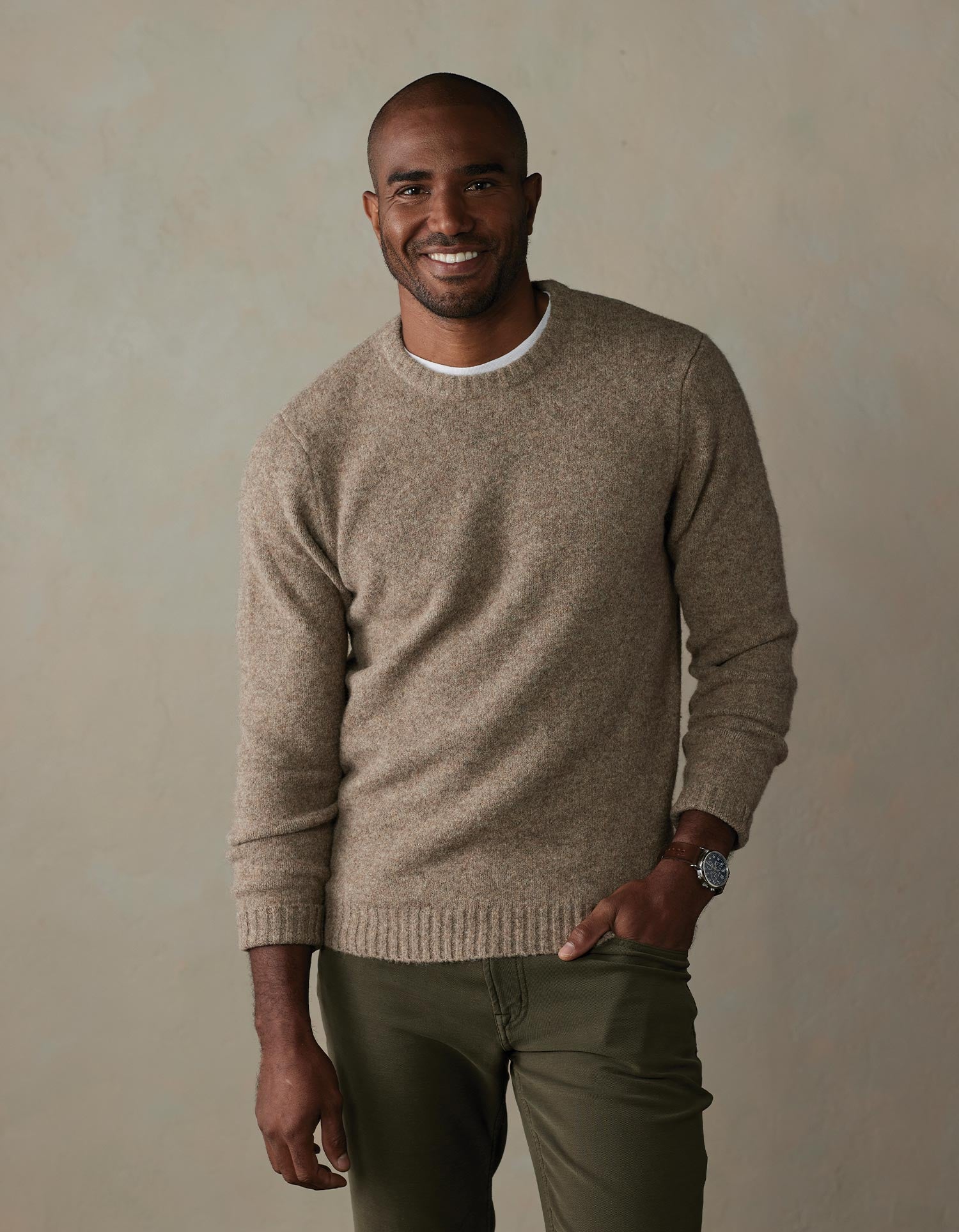 Homebound Crewneck Sweater Toasted Chestnut