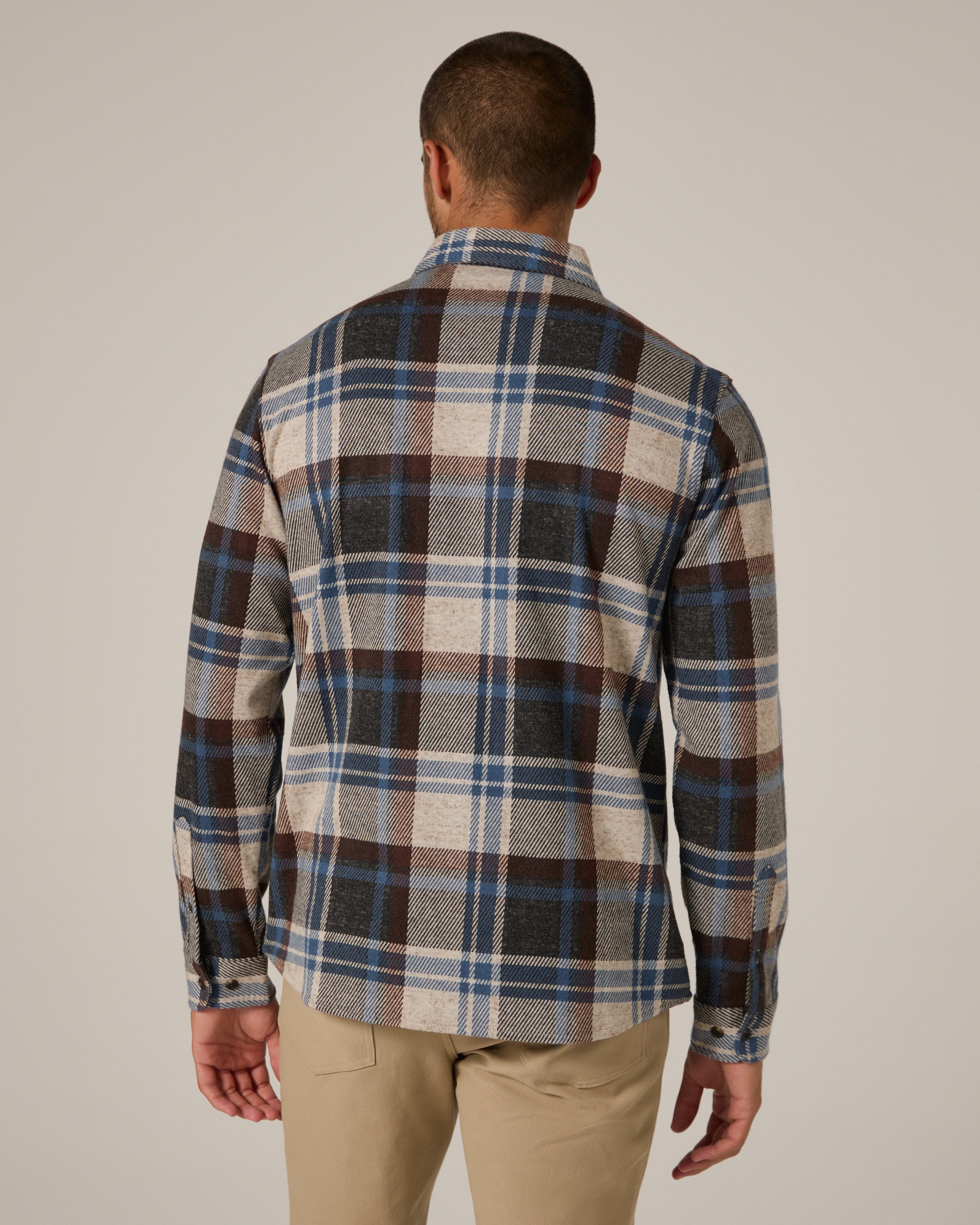 Generation Long Sleeve Plaid Shirt Brown