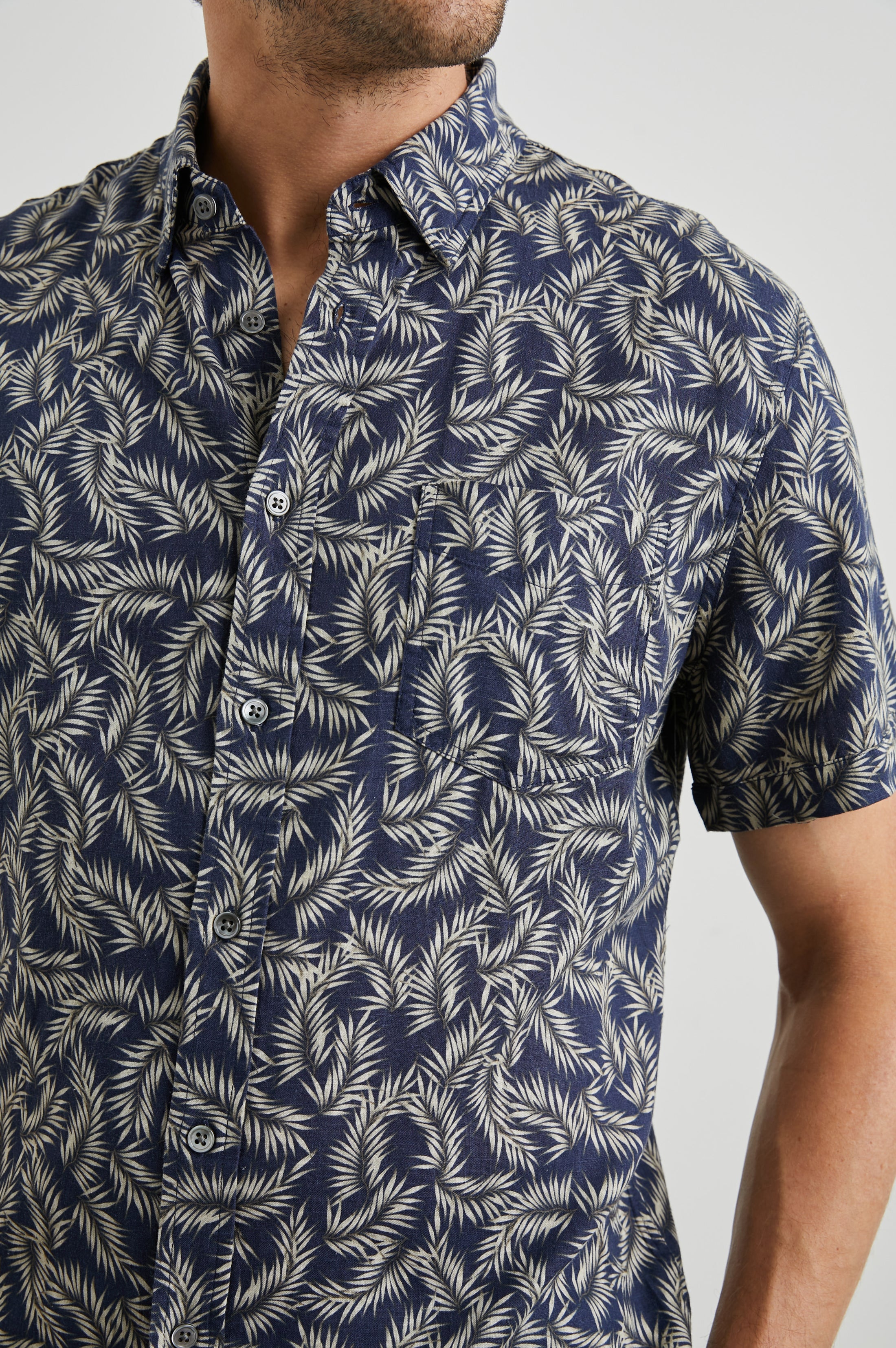 Carson Shirt Palm Americano Navy