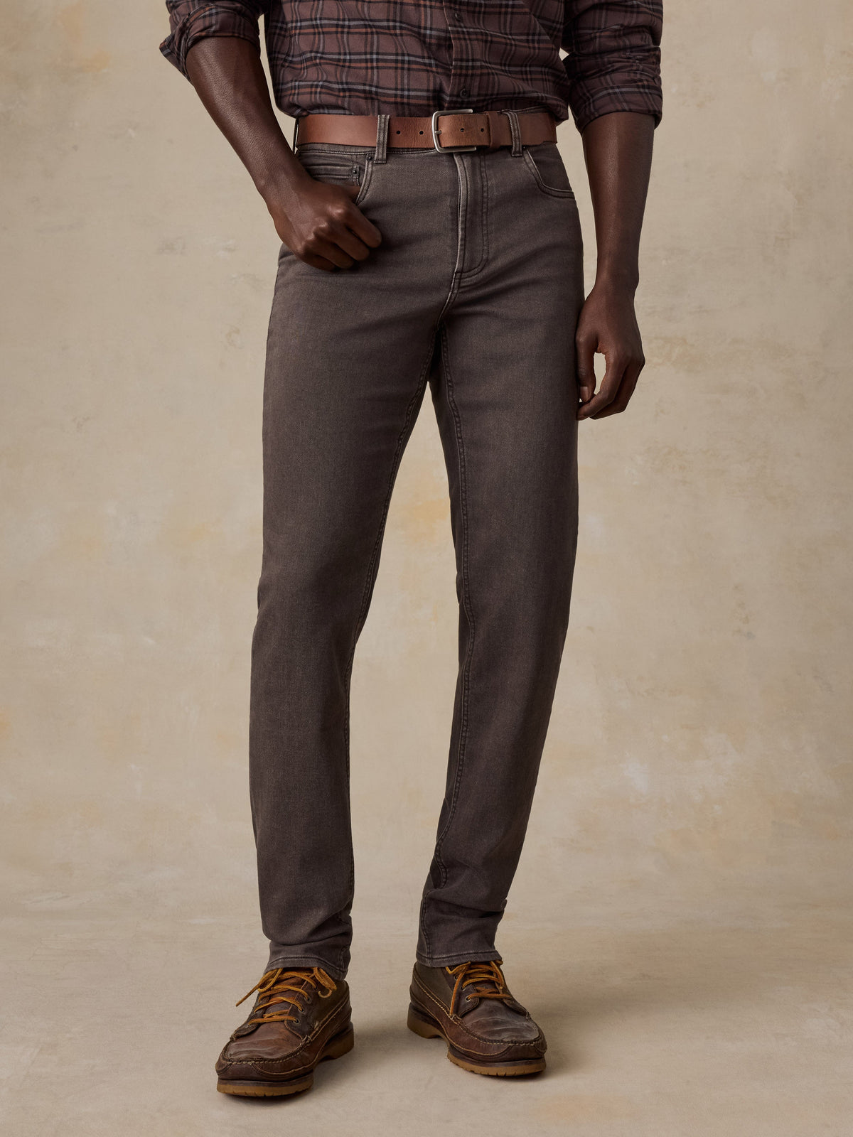 Stretch Terry 5-Pocket Coast Brown