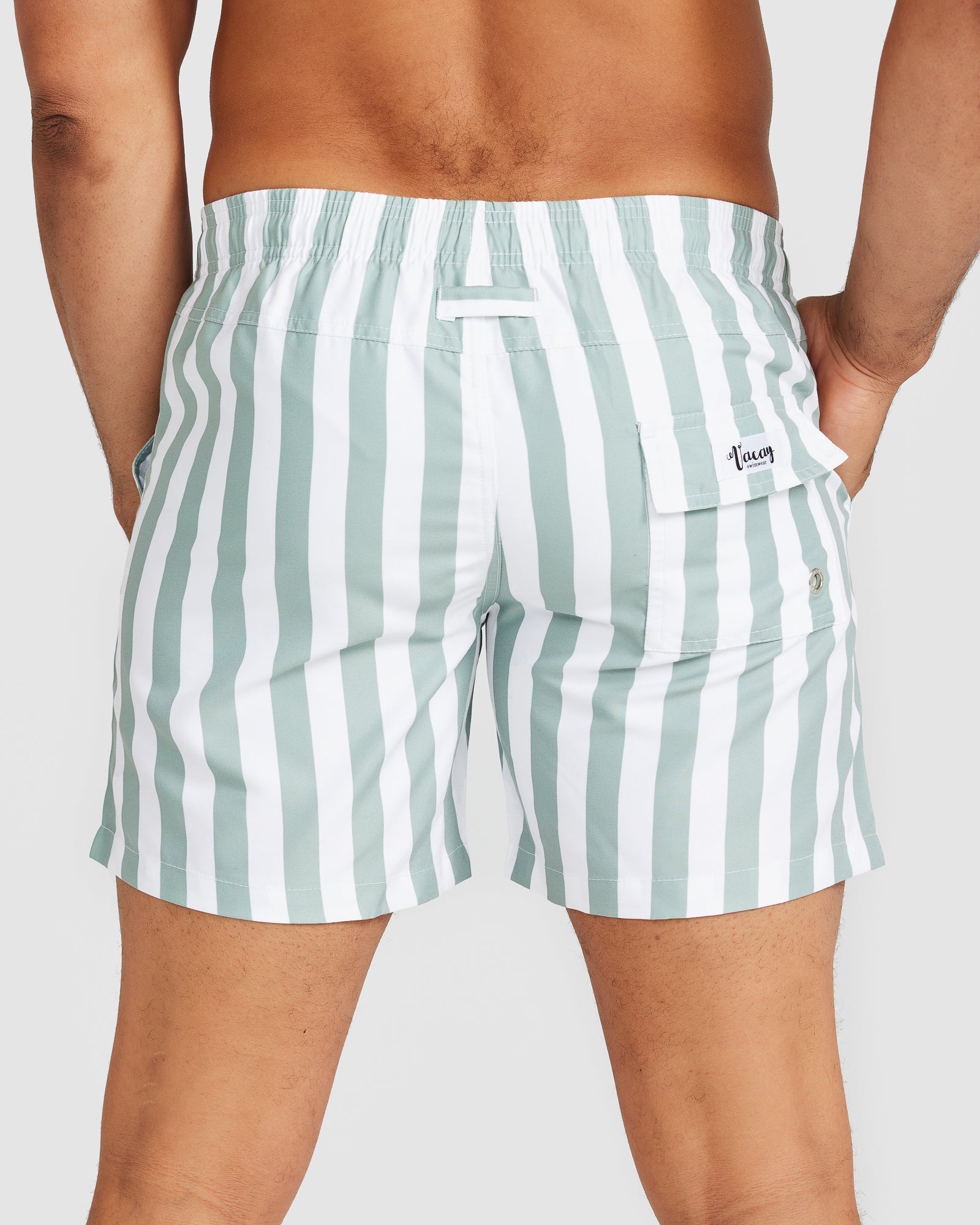 Naxos Swim Short Dusty Green Stripe