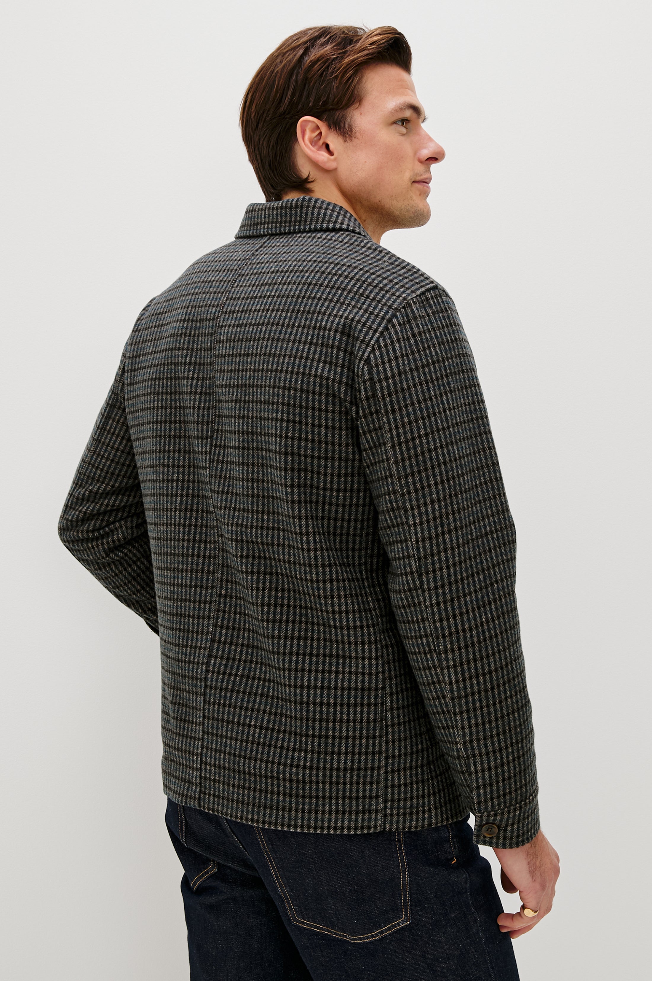 Pascal Jacket Grey Check Plaid