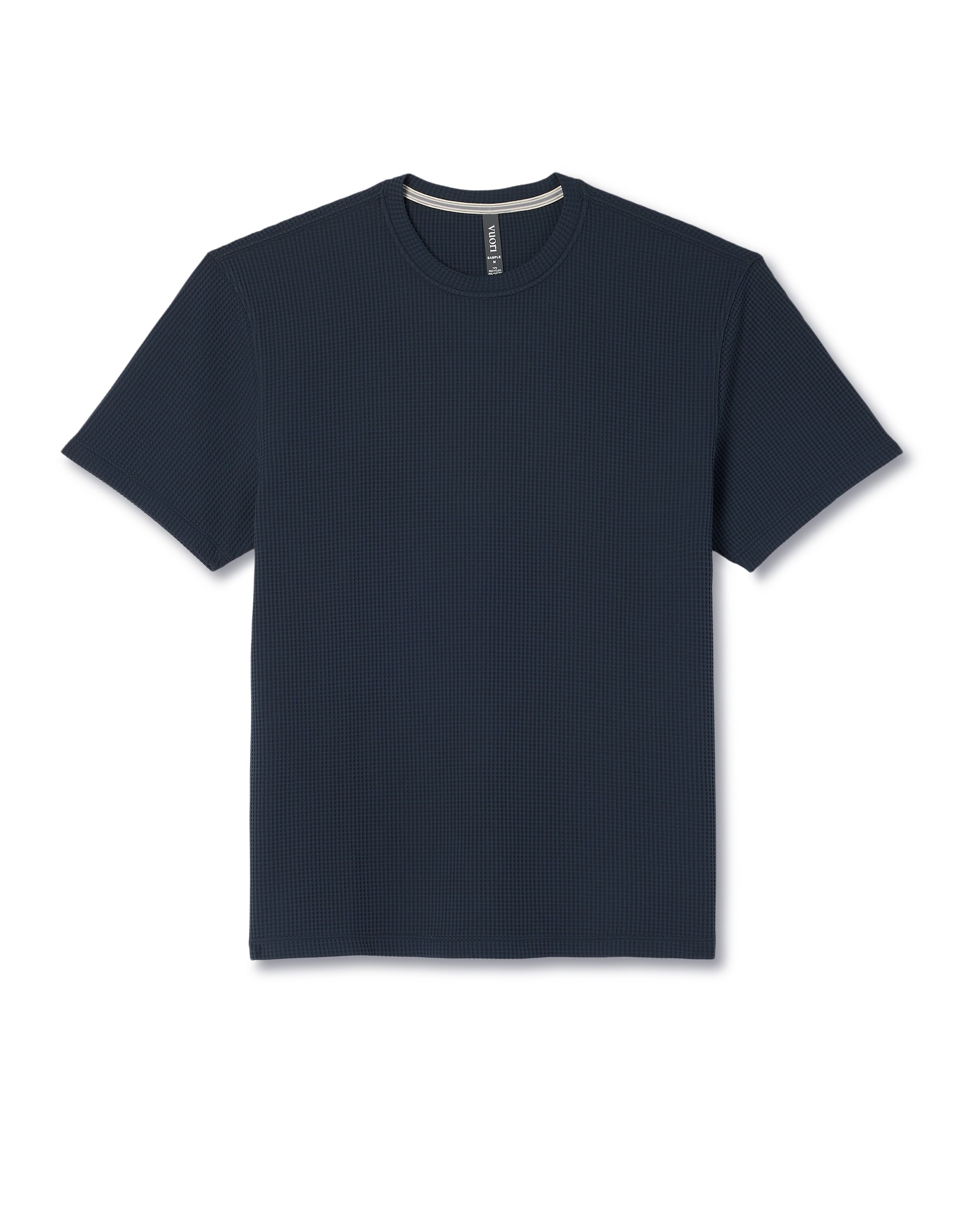 Short Sleeve Lightweight Tech Waffle Tee - Relaxed Fit Navy