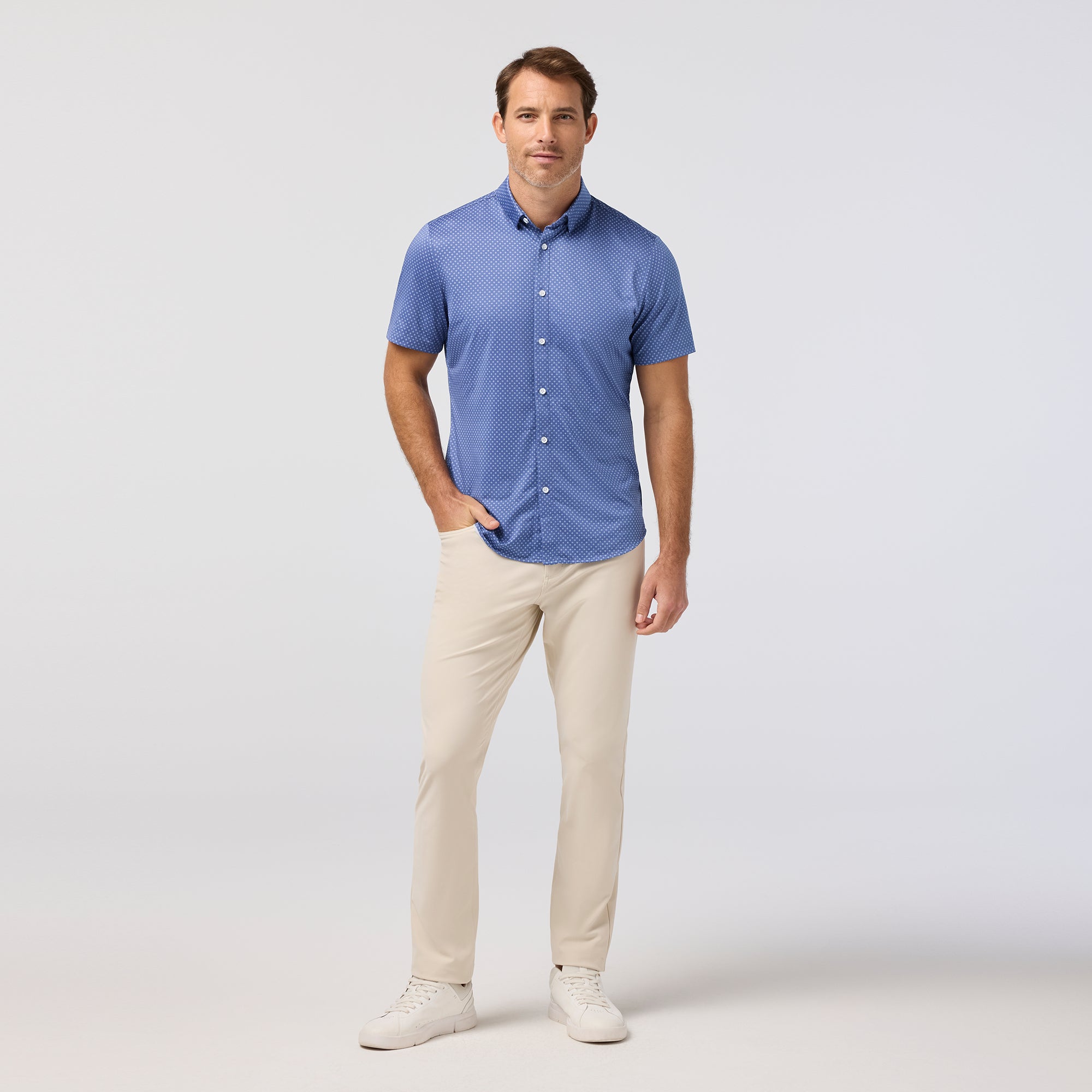 Halyard Short Sleeve Dress Shirt Coastal Fjord Star